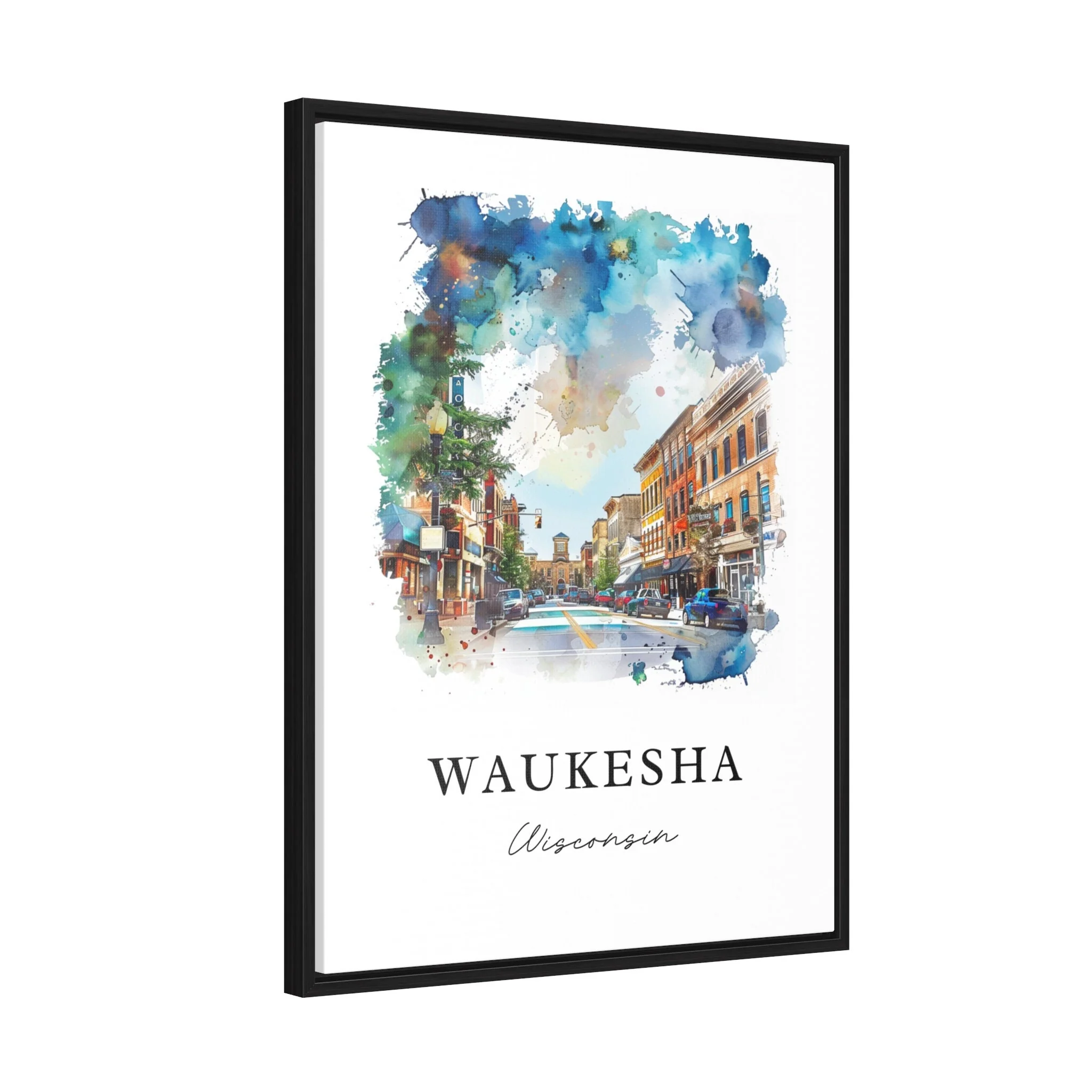 Waukesha, Wisconsin, Wisconsin – Watercolor Art Print - Image 7