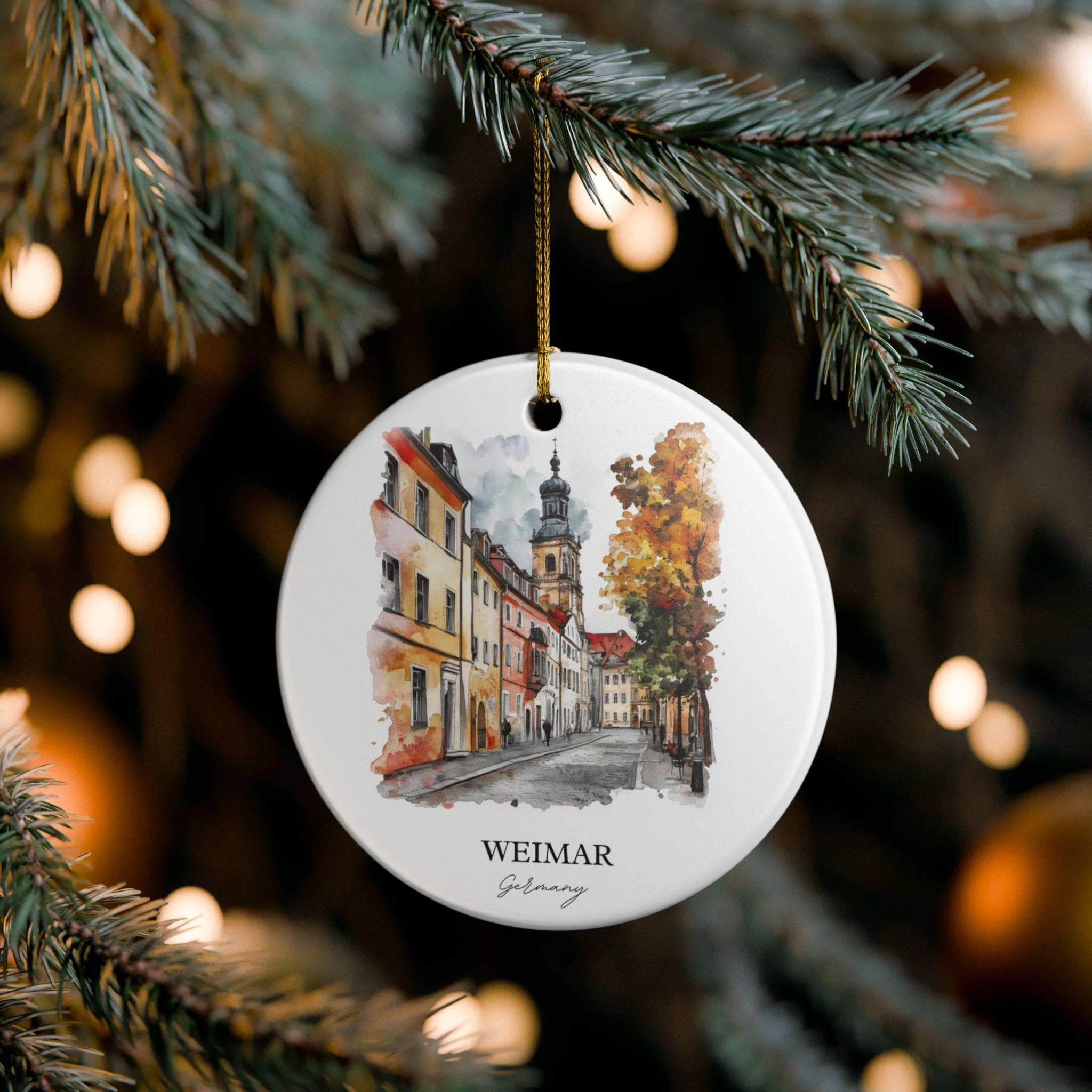Weimar Germany Ornament: Unique Weimar Souvenir, Weimar Xmas Decor, and Authentic Weimar Germany Gift - Image 4