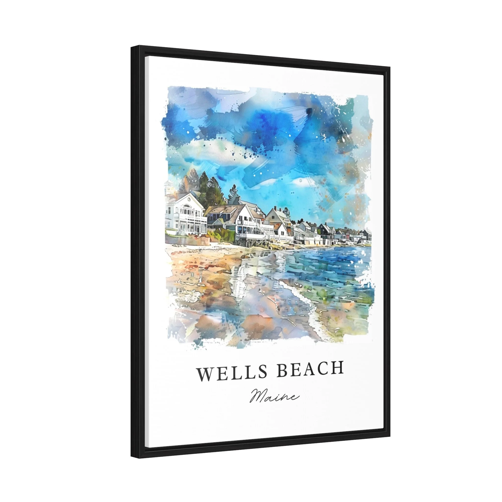 Wells Beach, Maine – Watercolor Art Print - Image 6