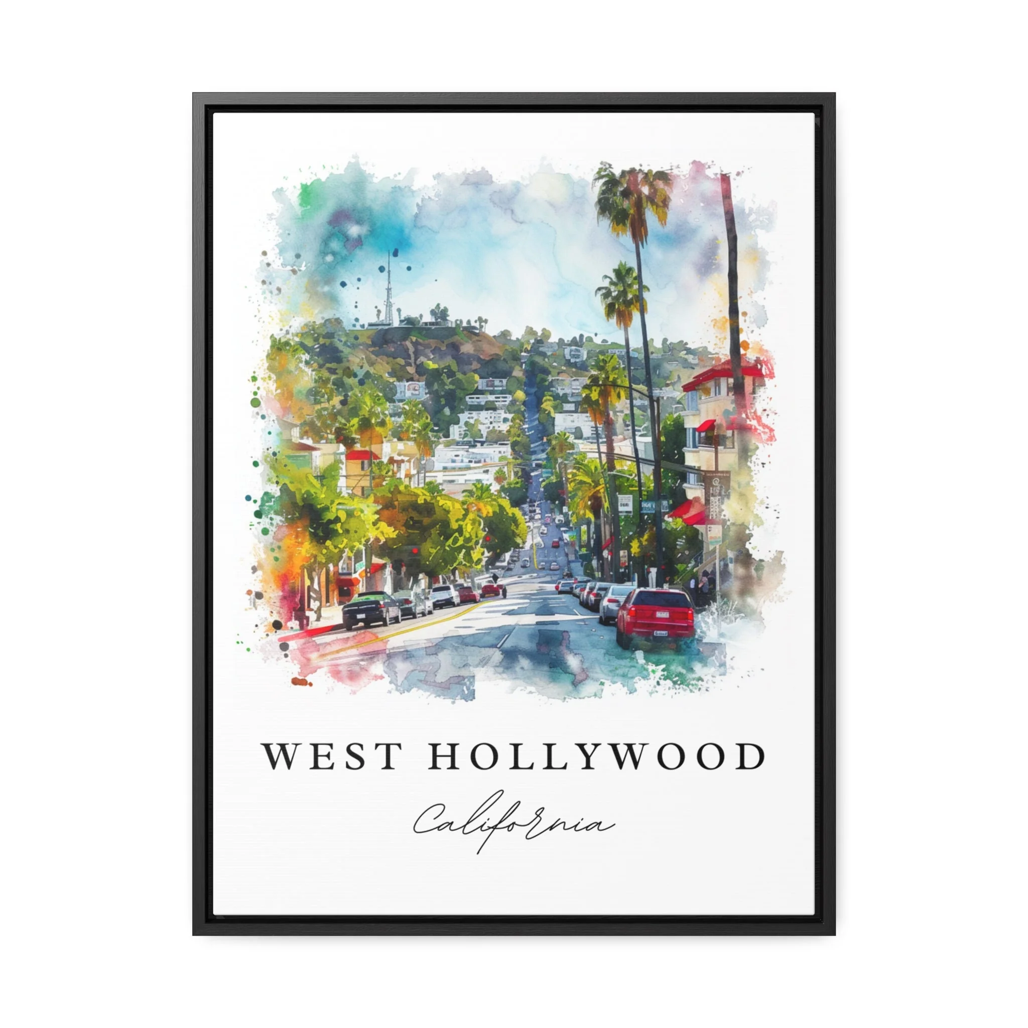West Hollywood, USA – Watercolor Art Print - Image 5