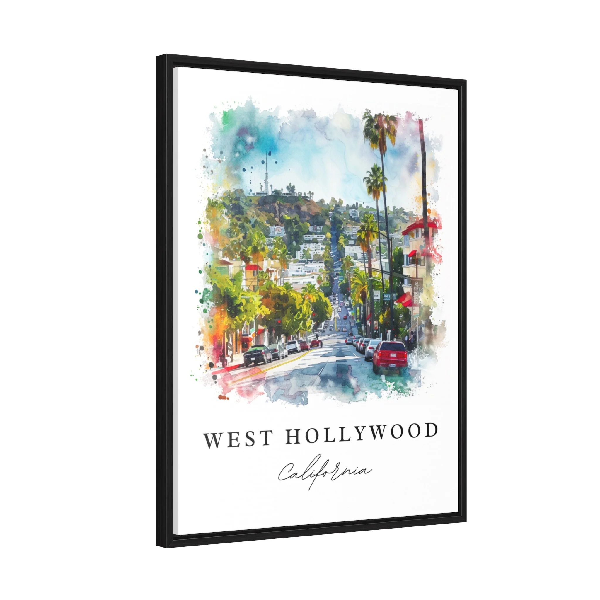 West Hollywood, USA – Watercolor Art Print - Image 6