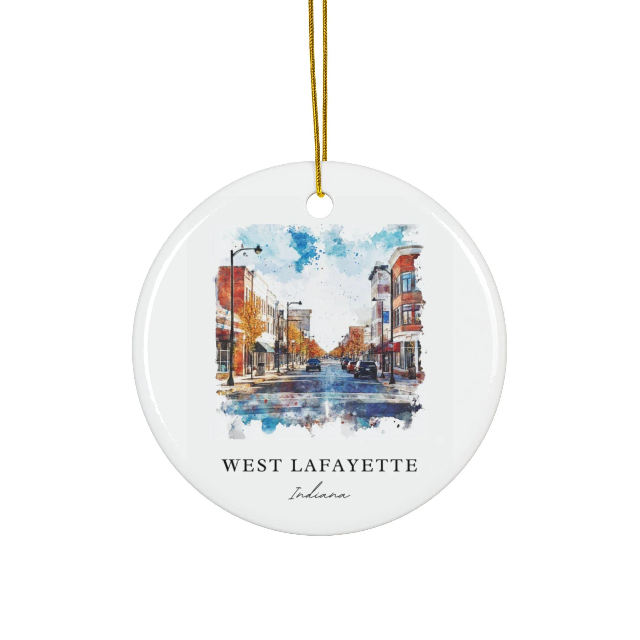 West Lafayette Ornament: Unique Purdue Souvenir, West Lafayette IN Decor, and Authentic Purdue Univ Xmas Gift