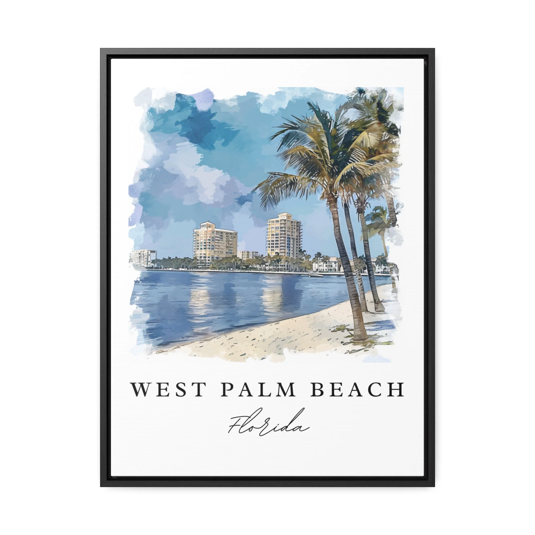 West Palm Beach, Florida – Watercolor Art Print - Image 6