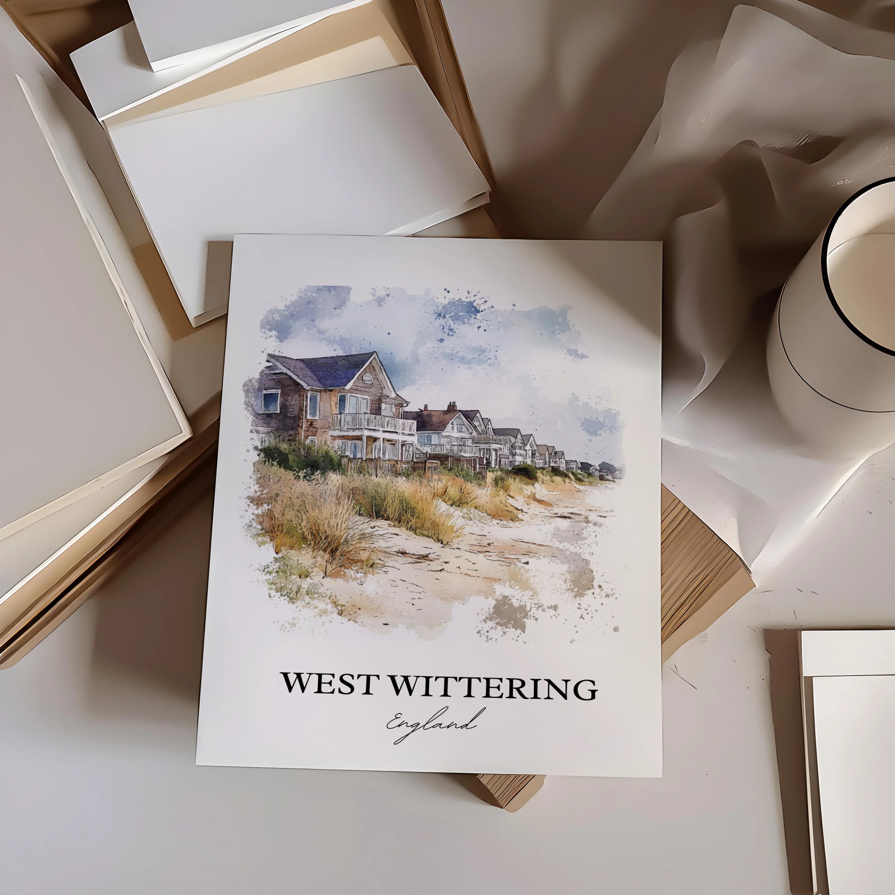 West Wittering, United Kingdom – Watercolor Art Print - Image 6
