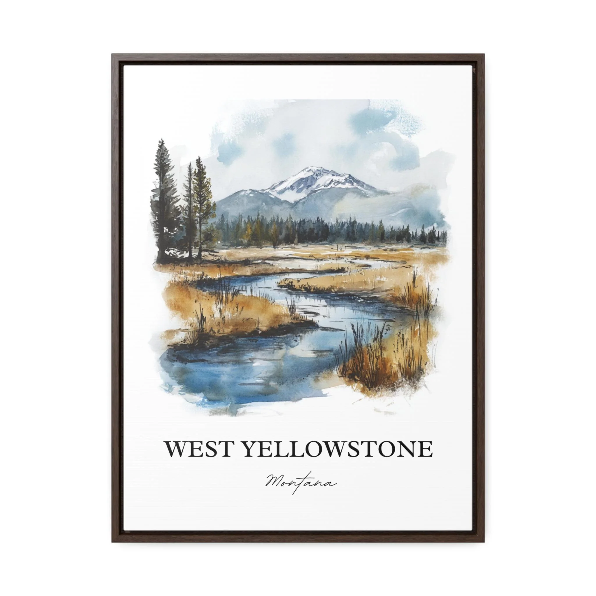 West Yellowstone, Montana, USA – Watercolor Art Print - Image 7