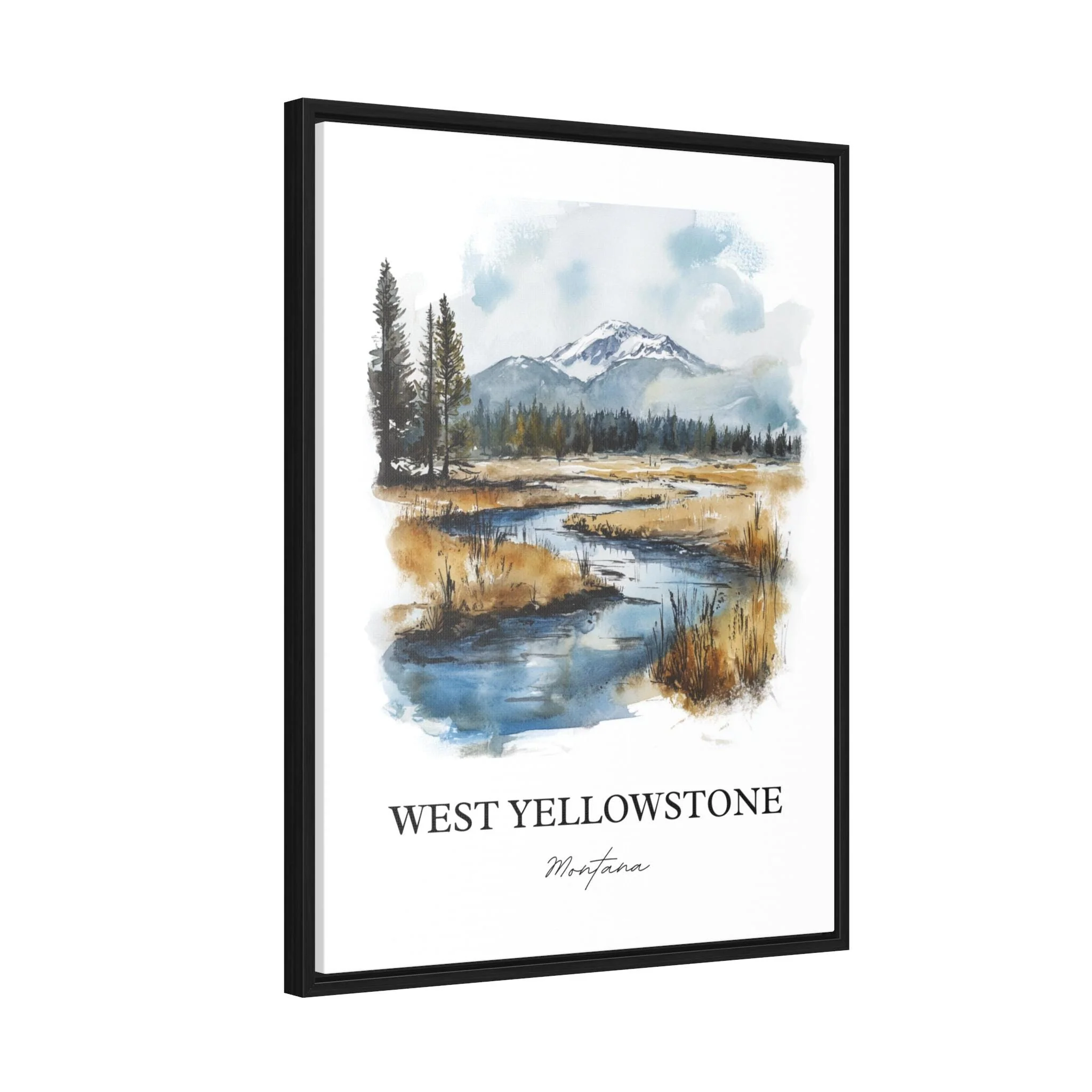 West Yellowstone, Montana, USA – Watercolor Art Print - Image 8