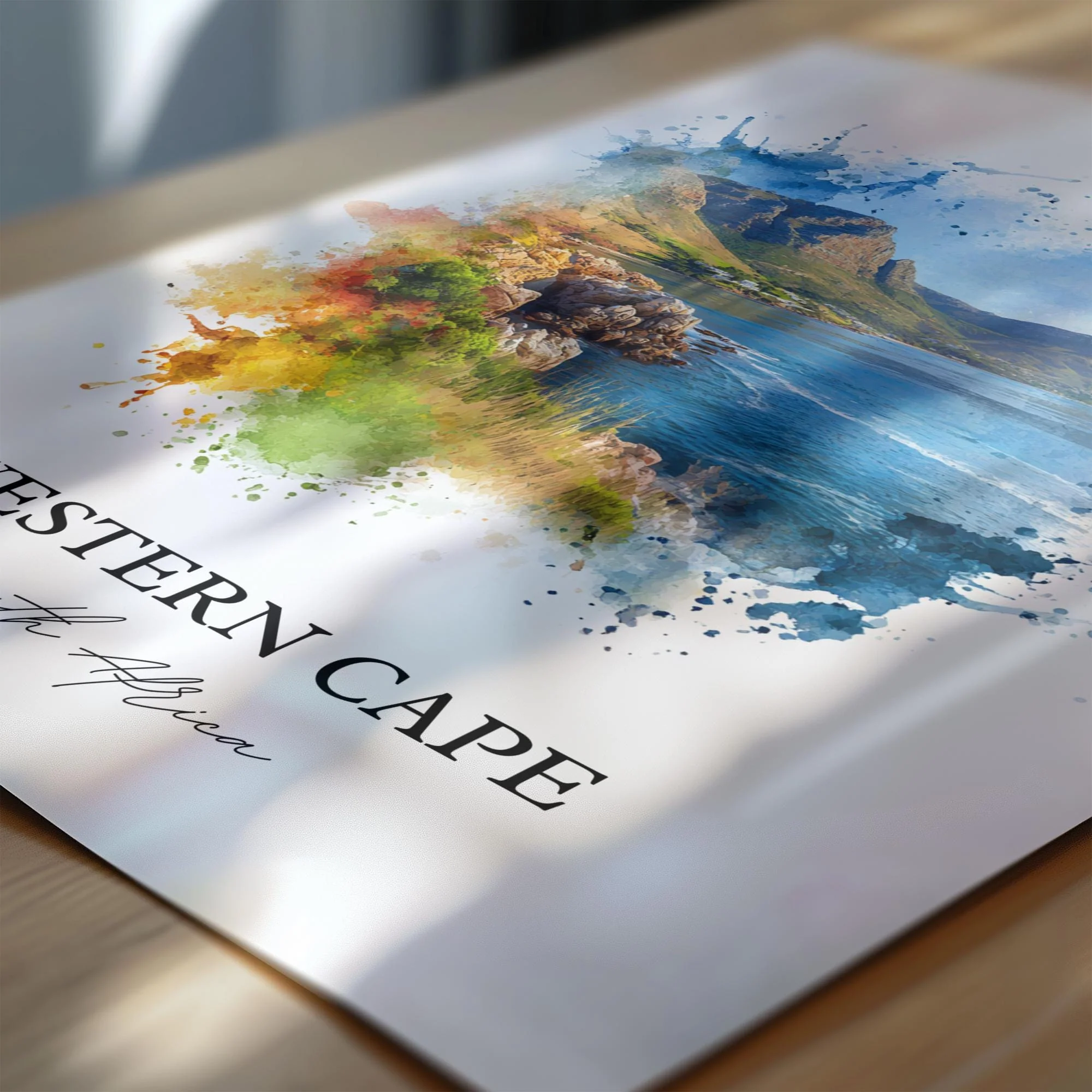 Western Cape, South Africa – Watercolor Art Print - Image 2