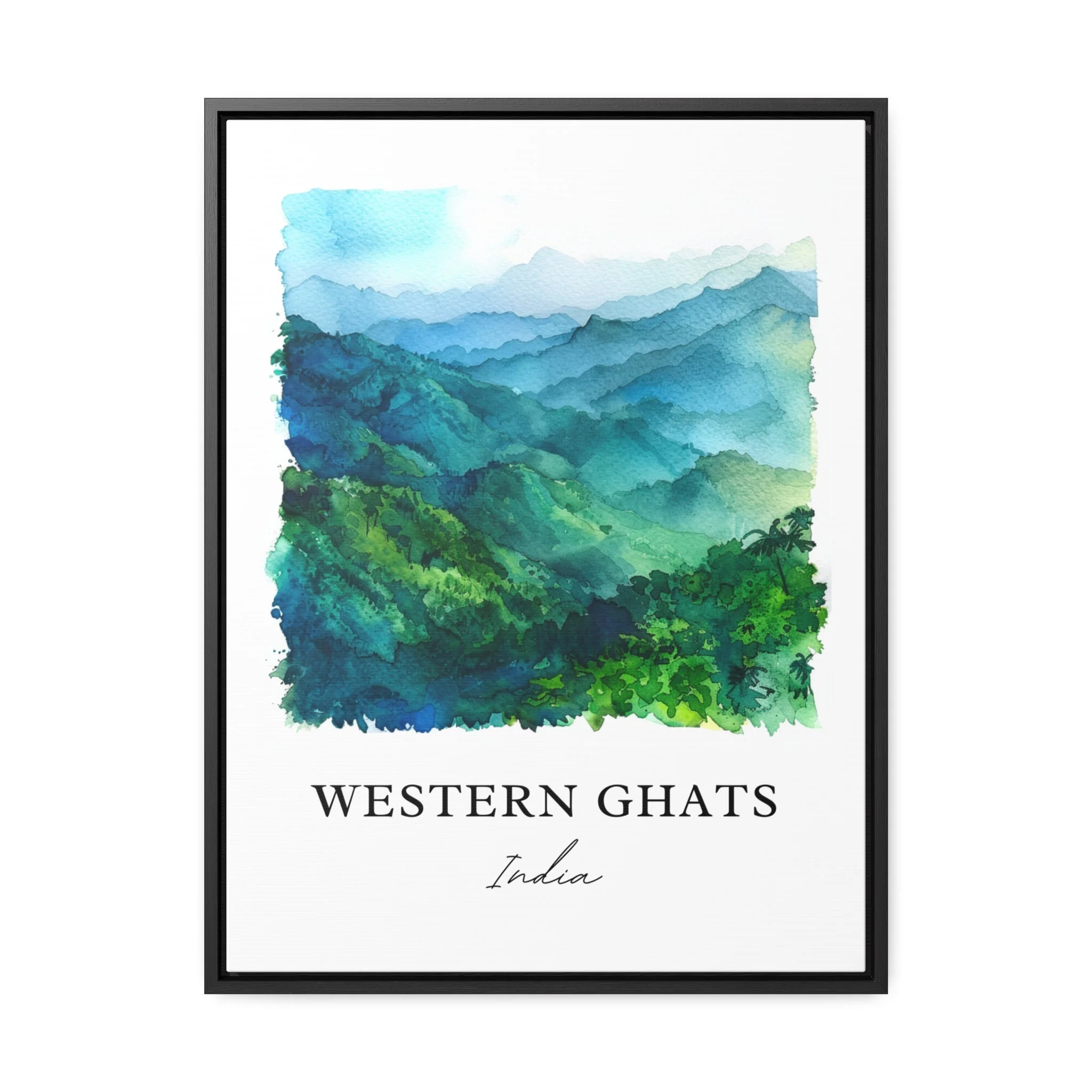Western Ghats, India – Watercolor Art Print - Image 5