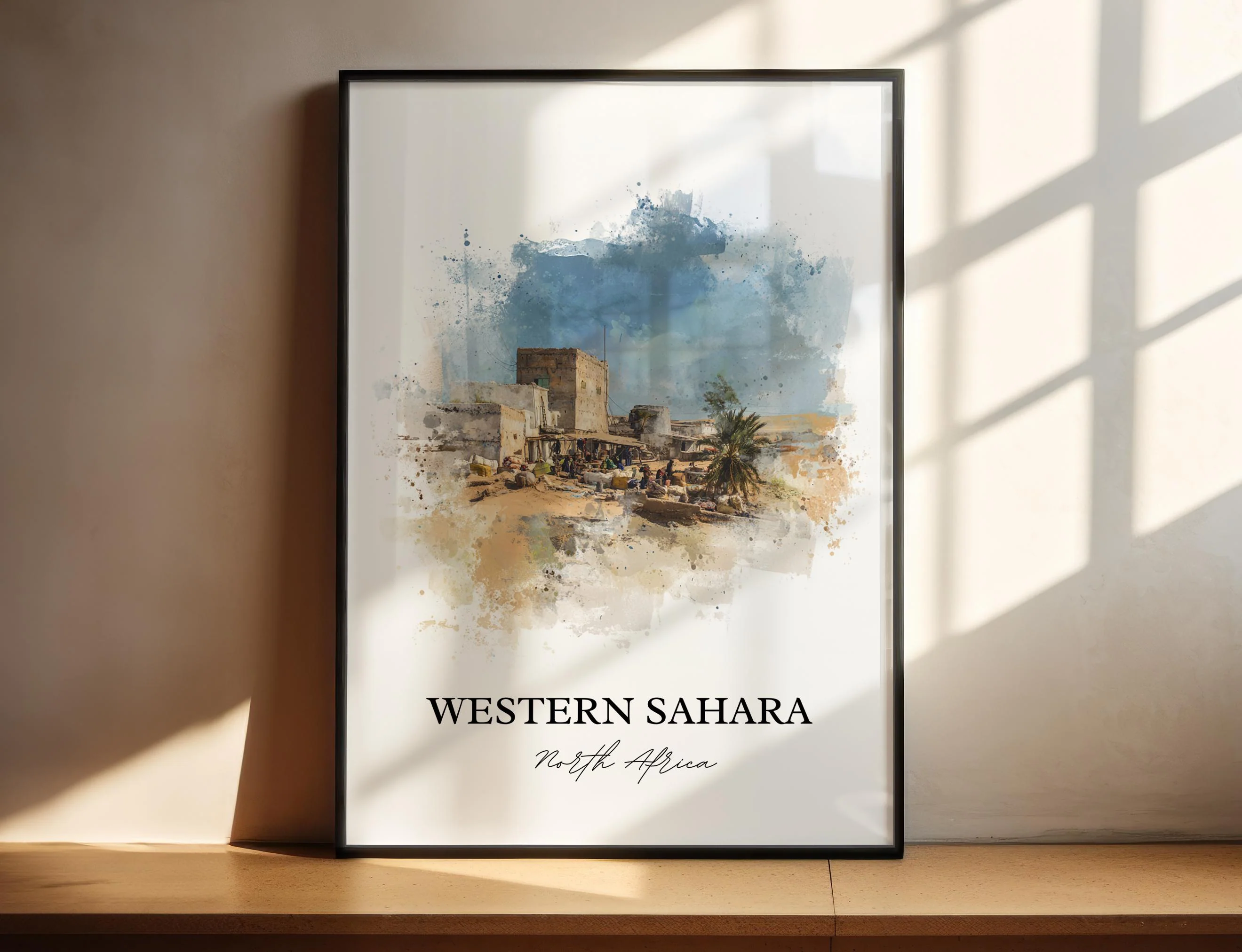 Western Sahara, Africa – Watercolor Art Print