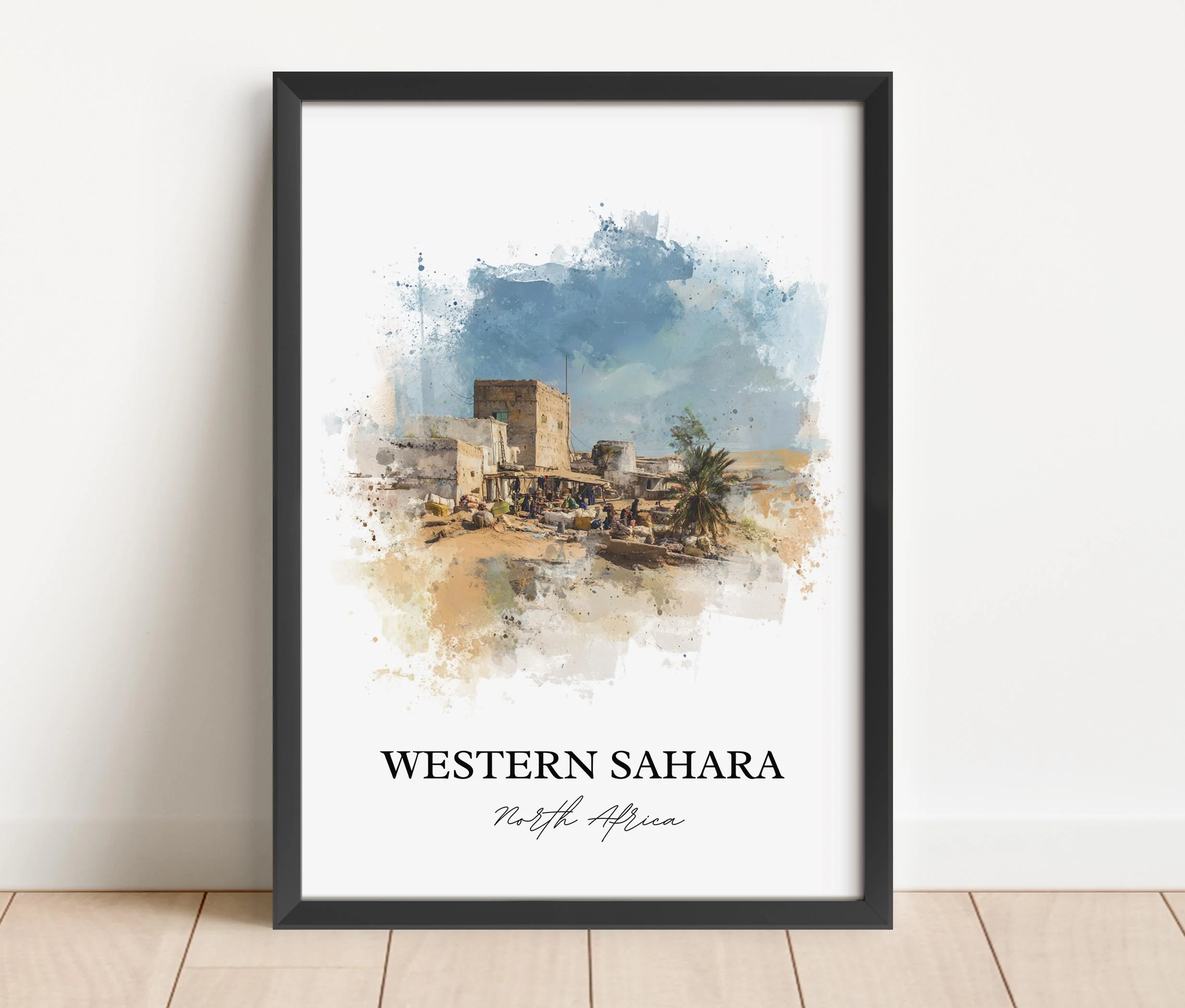 Western Sahara, Africa – Watercolor Art Print - Image 6