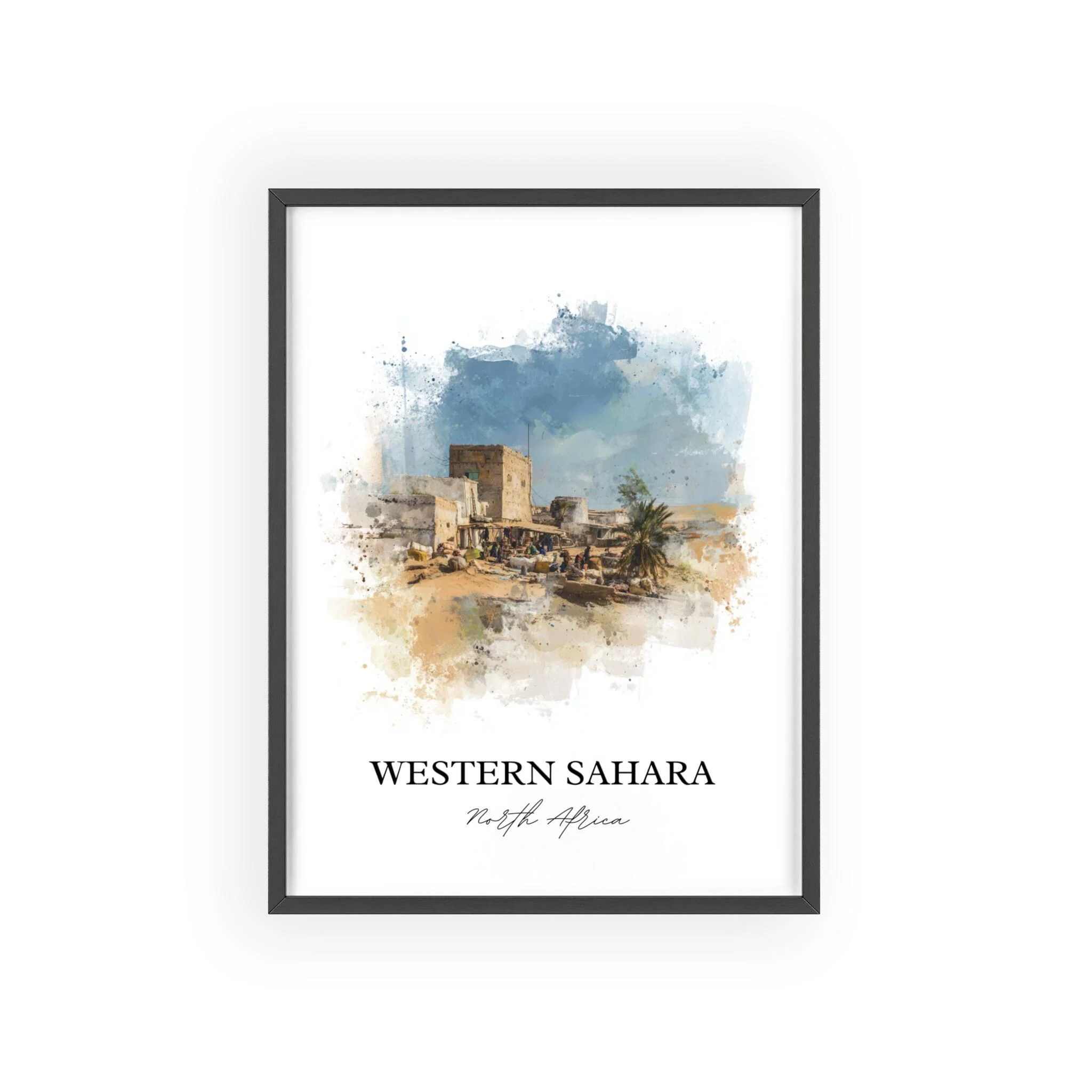 Western Sahara, Africa – Watercolor Art Print - Image 7