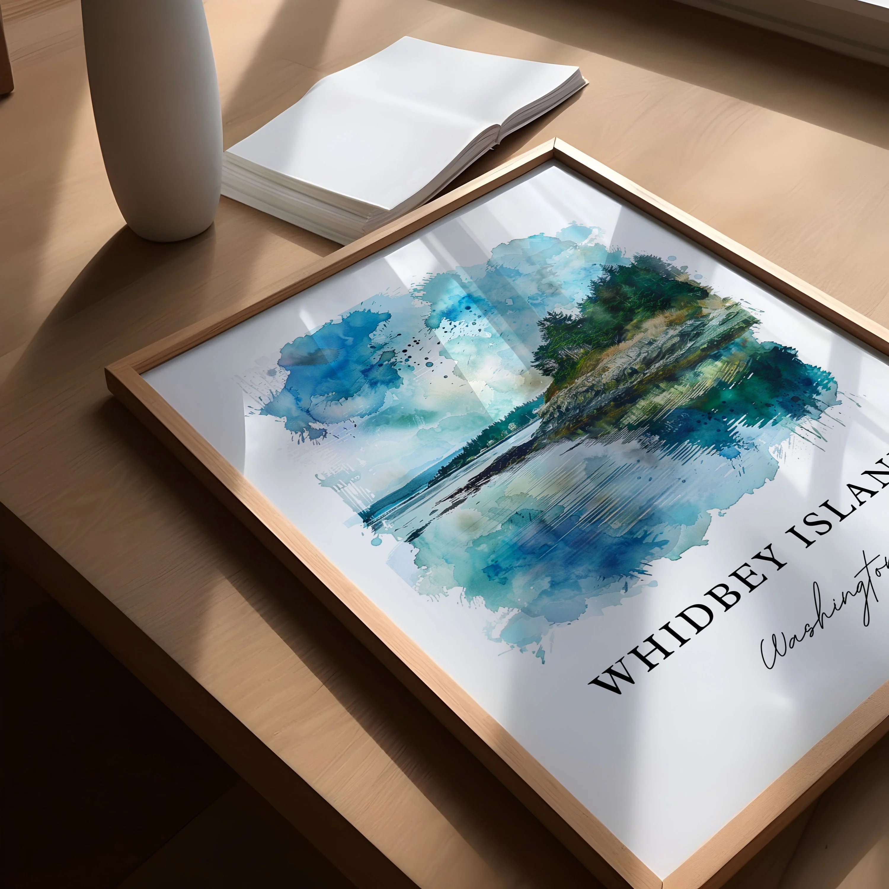 Whidbey Island, USA – Watercolor Art Print - Image 3