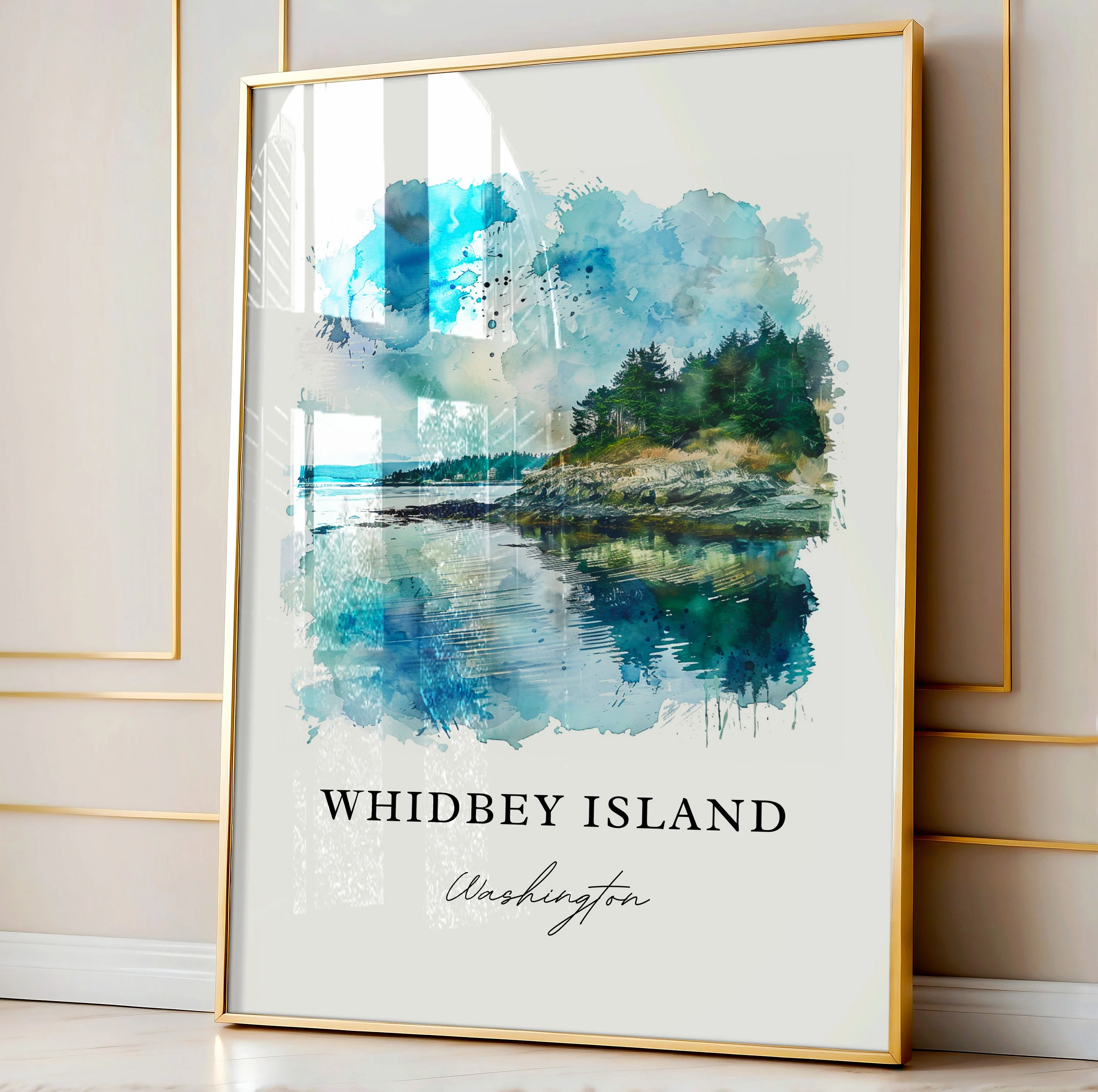 Whidbey Island, USA – Watercolor Art Print - Image 4