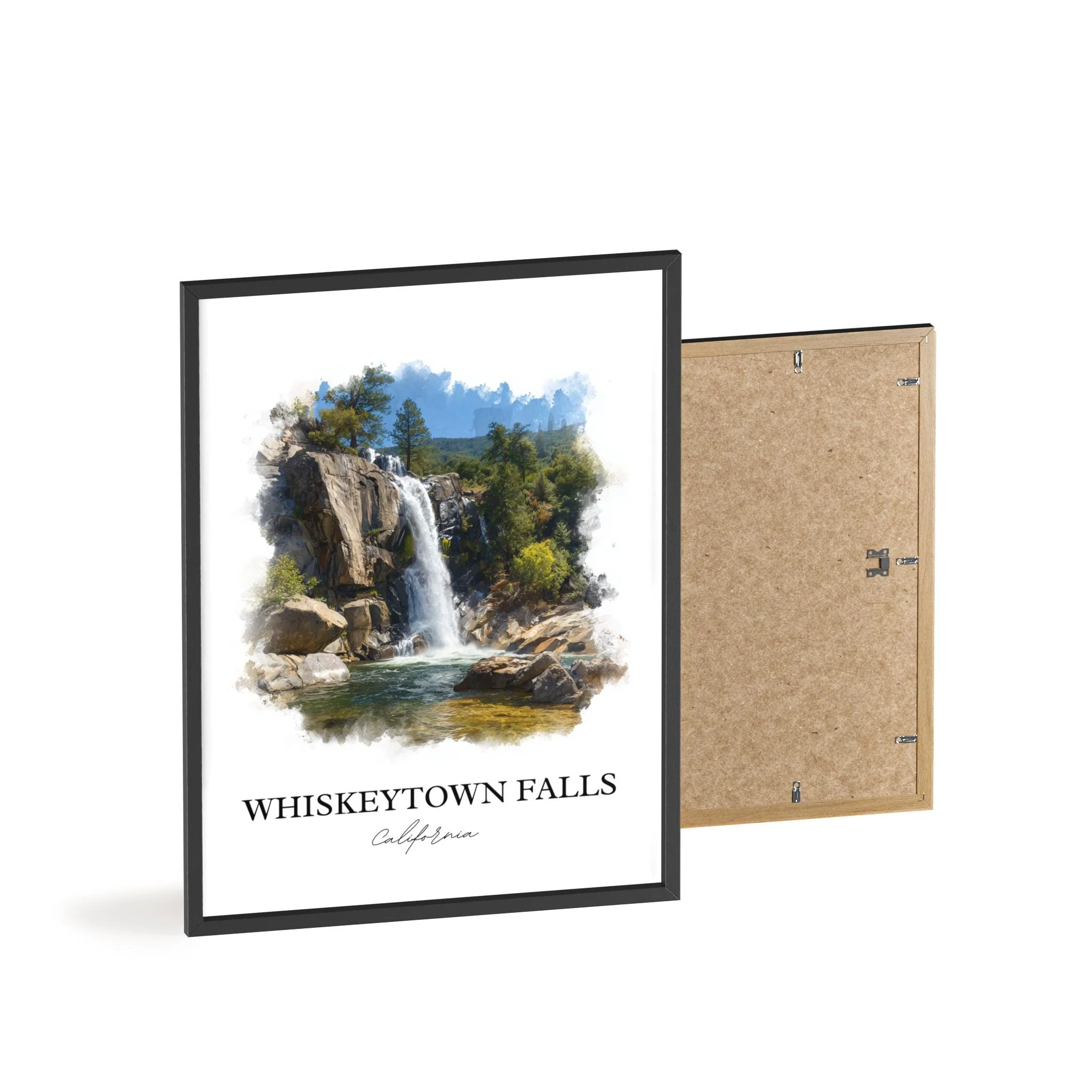 Whiskeytown Falls, California, USA – Watercolor Art Print - Image 8