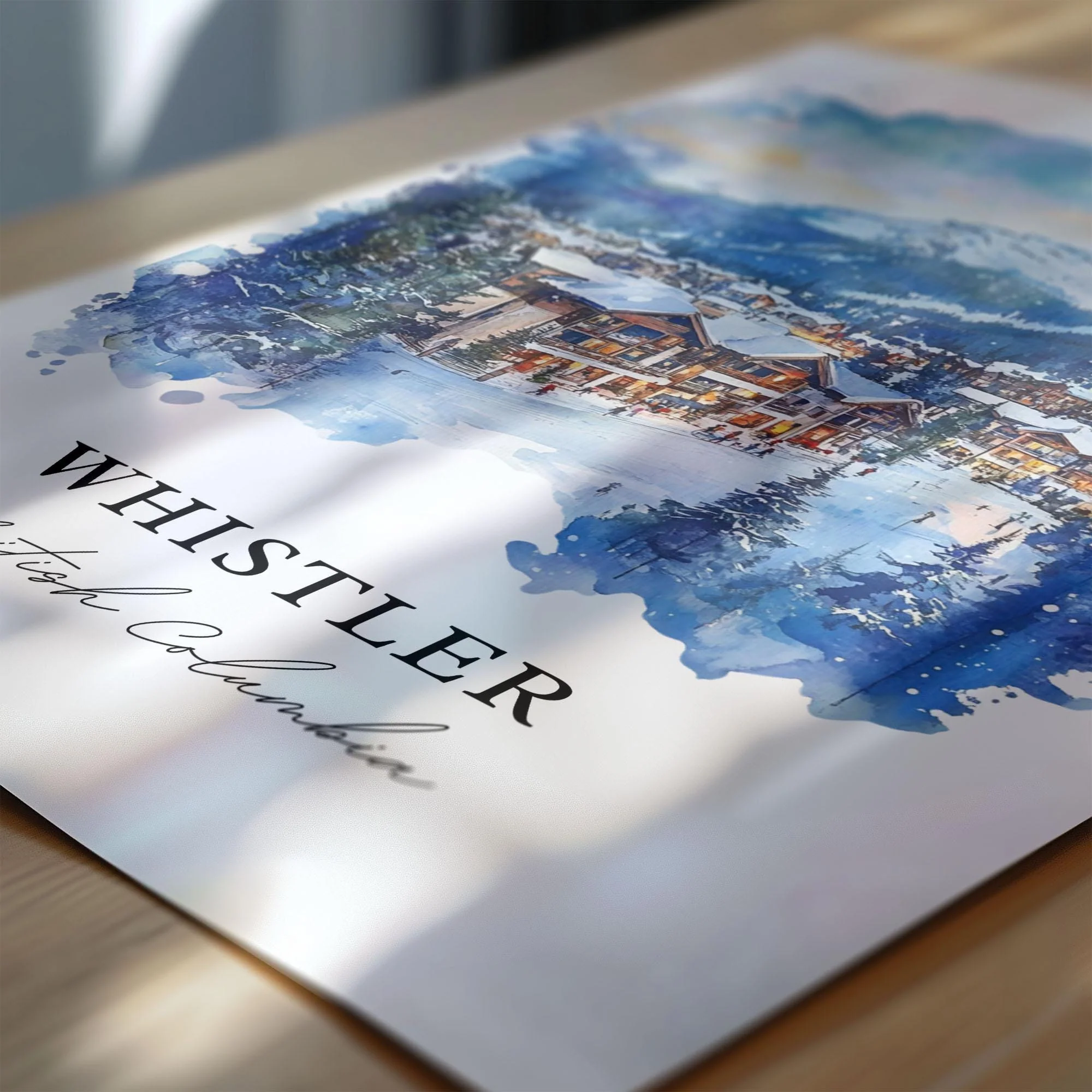 Whistler, Canada – Watercolor Art Print - Image 2