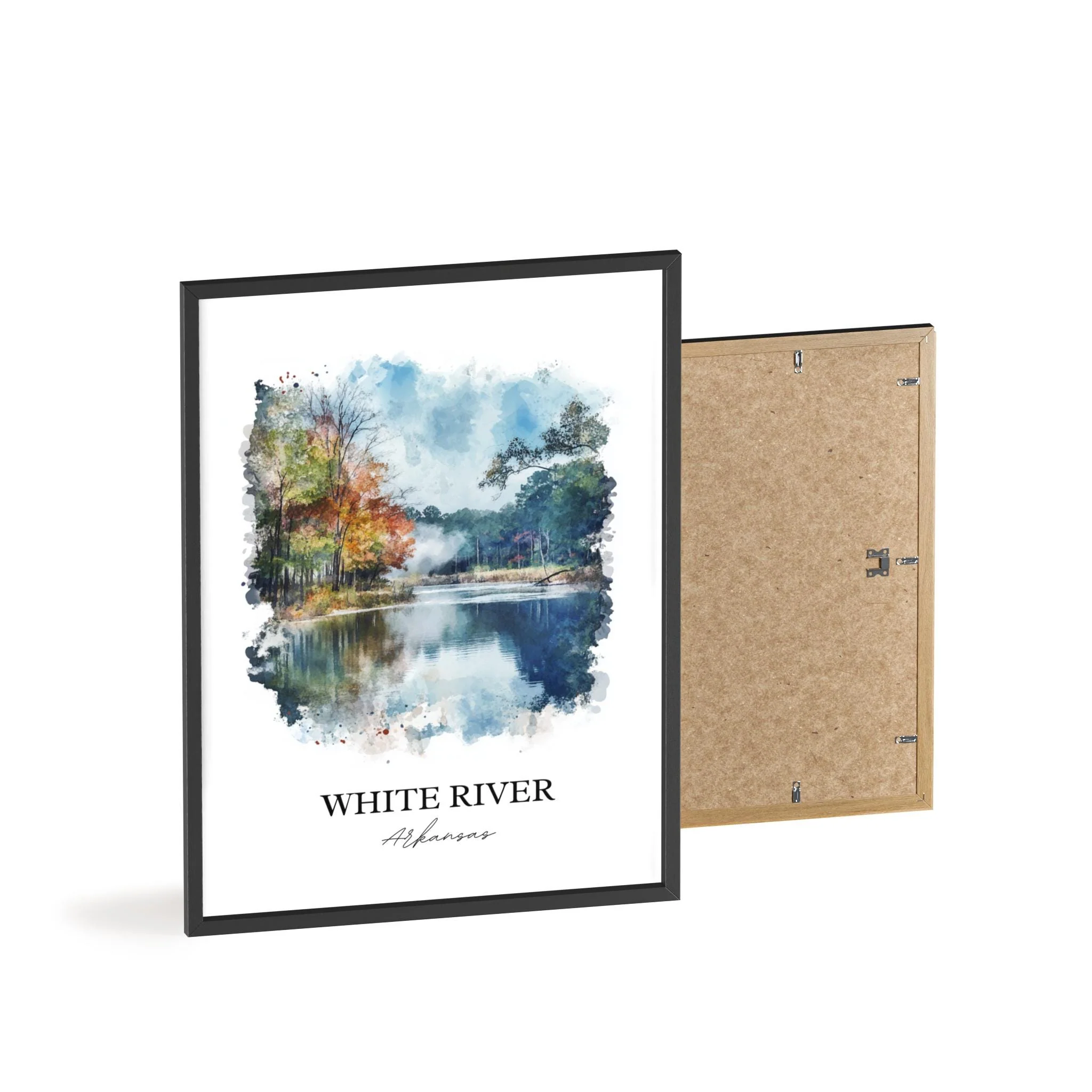 White River, Arkansas – Watercolor Art Print - Image 8