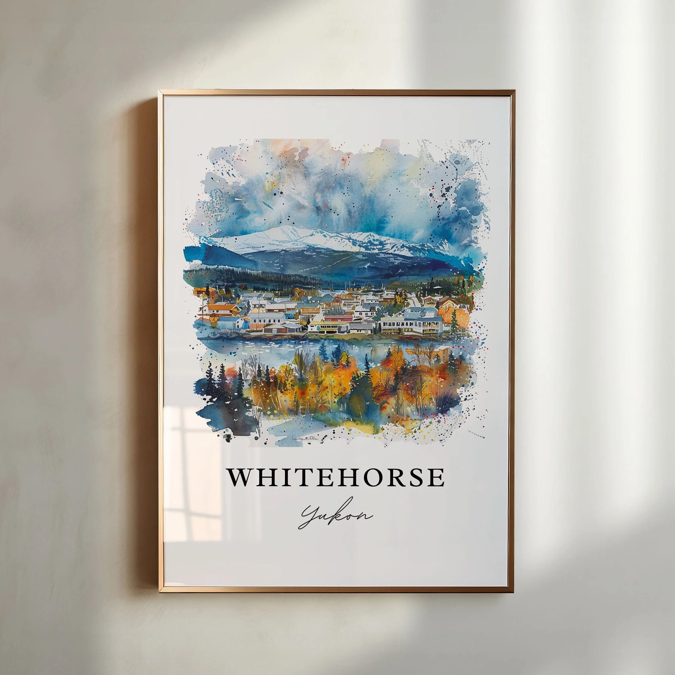 Whitehorse, Canada – Watercolor Art Print
