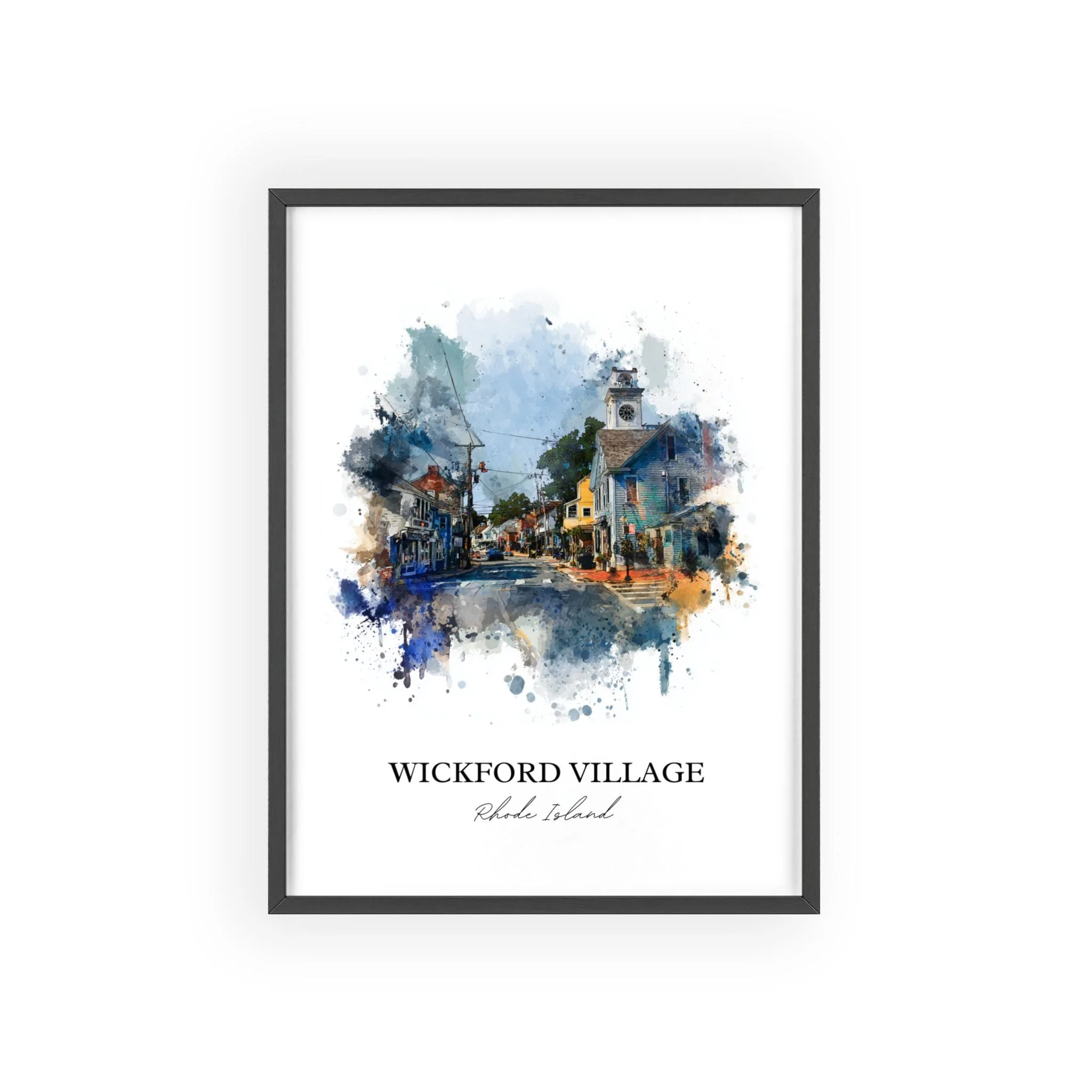 Wickford, Rhode Island – Watercolor Art Print - Image 10