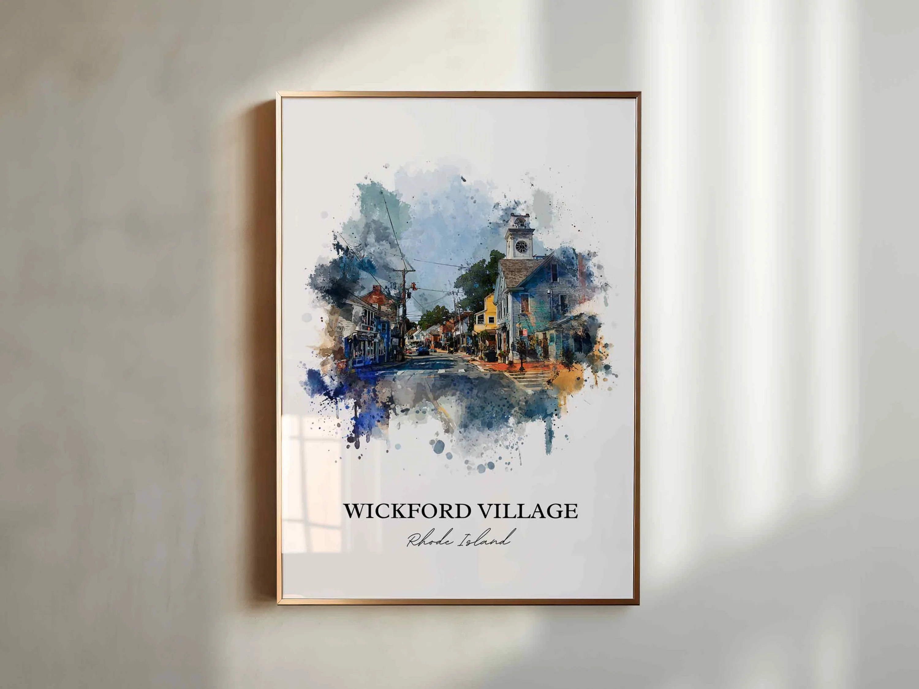 Wickford, Rhode Island – Watercolor Art Print - Image 3