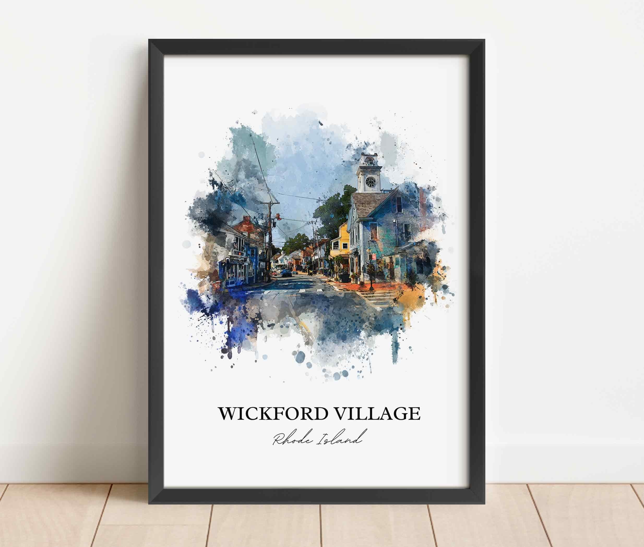 Wickford, Rhode Island – Watercolor Art Print - Image 7