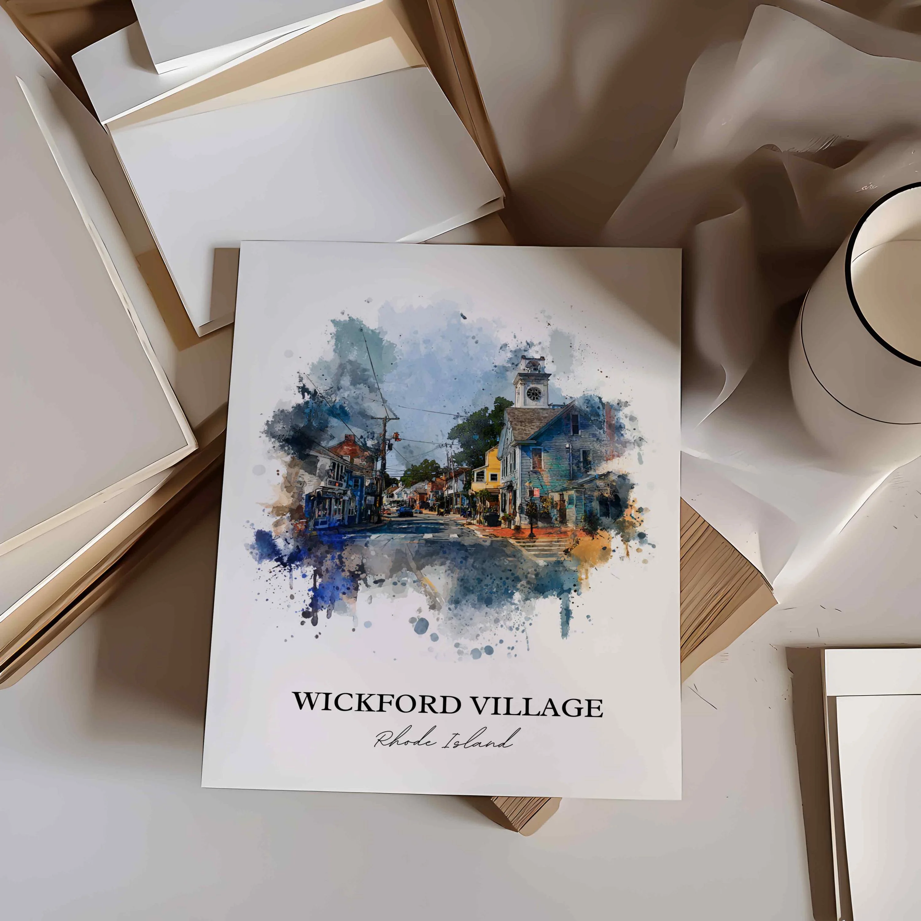 Wickford, Rhode Island – Watercolor Art Print - Image 9