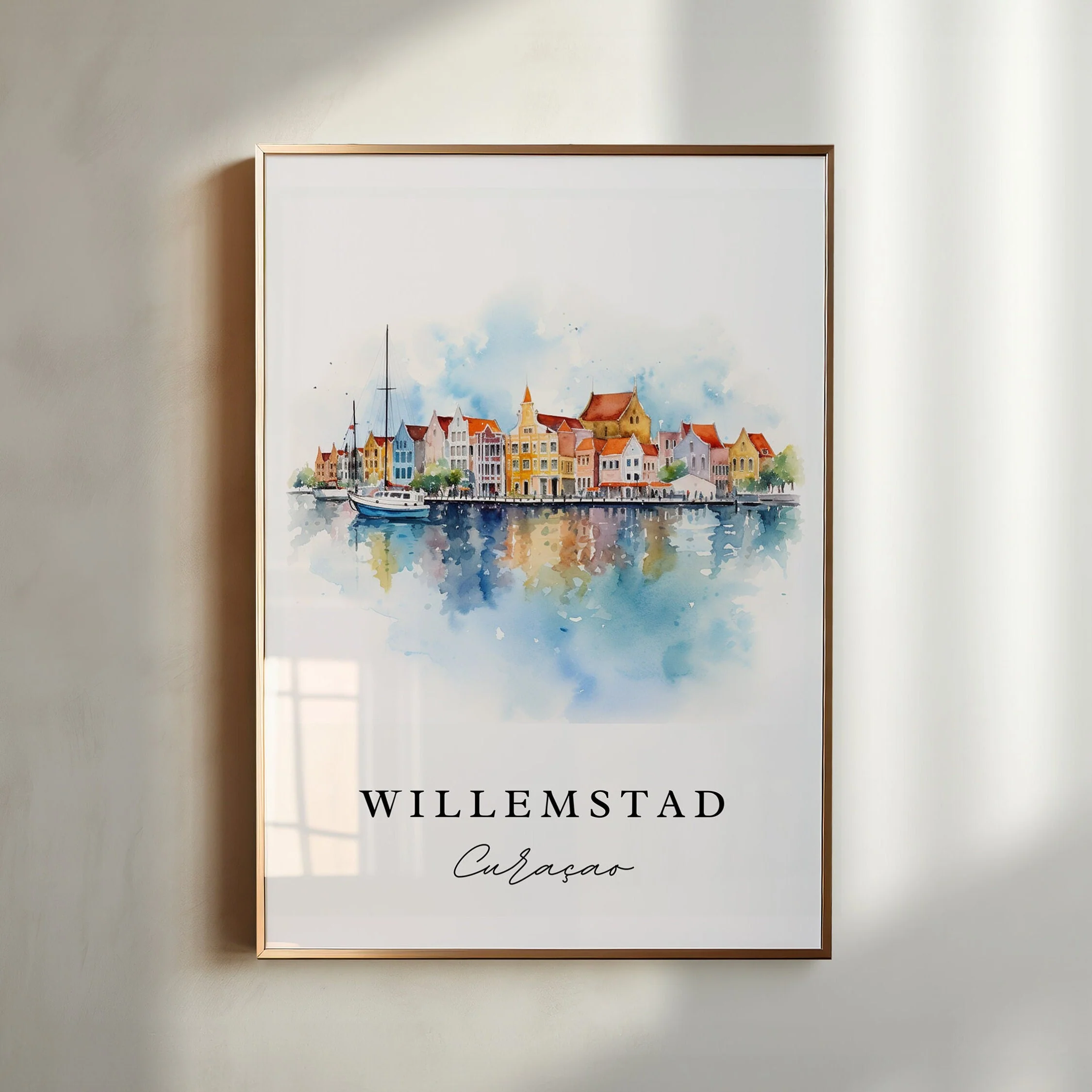 Willemstad, Curacao – Watercolor Art Print