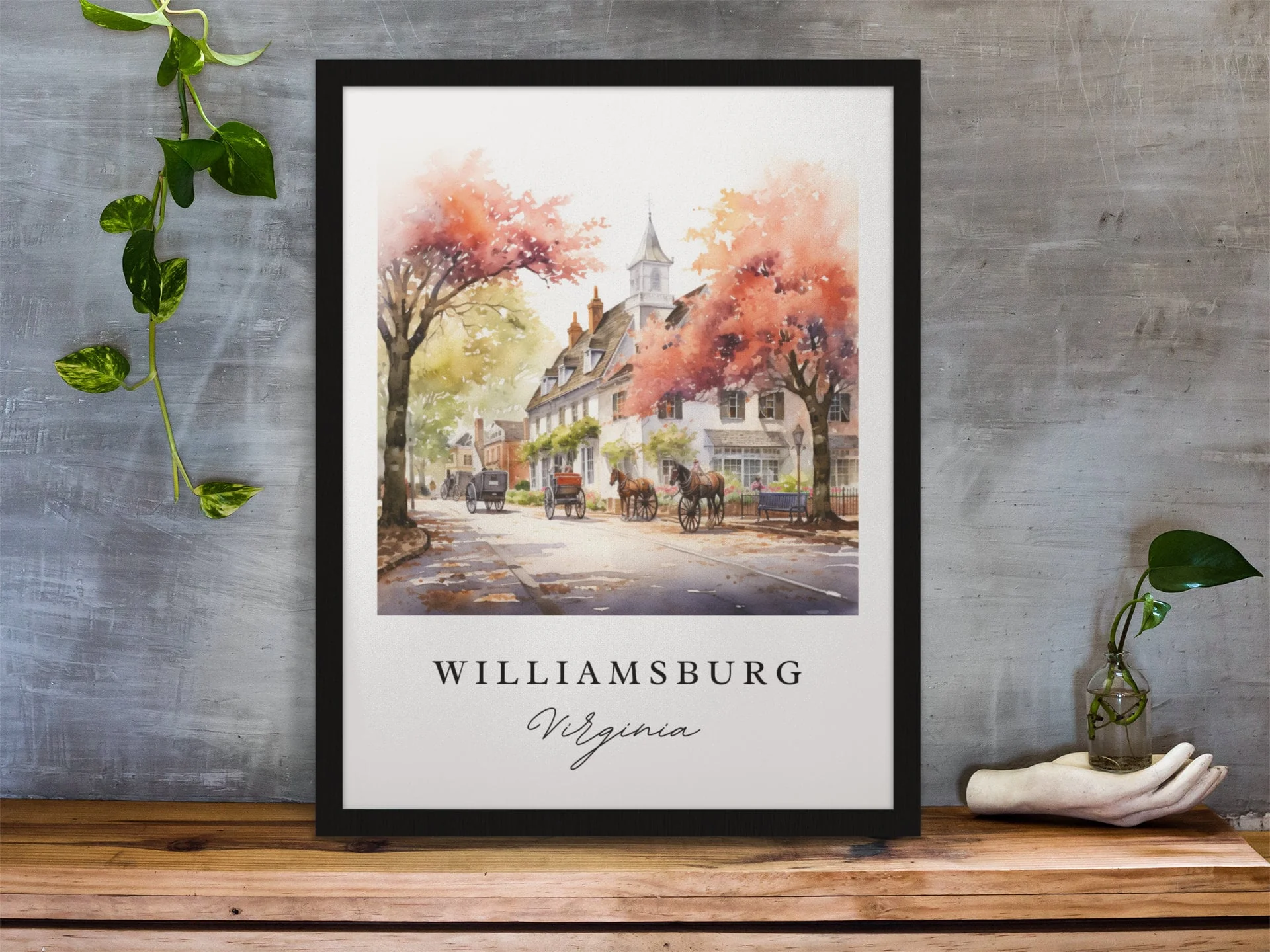 Williamsburg, Virginia – Watercolor Art Print