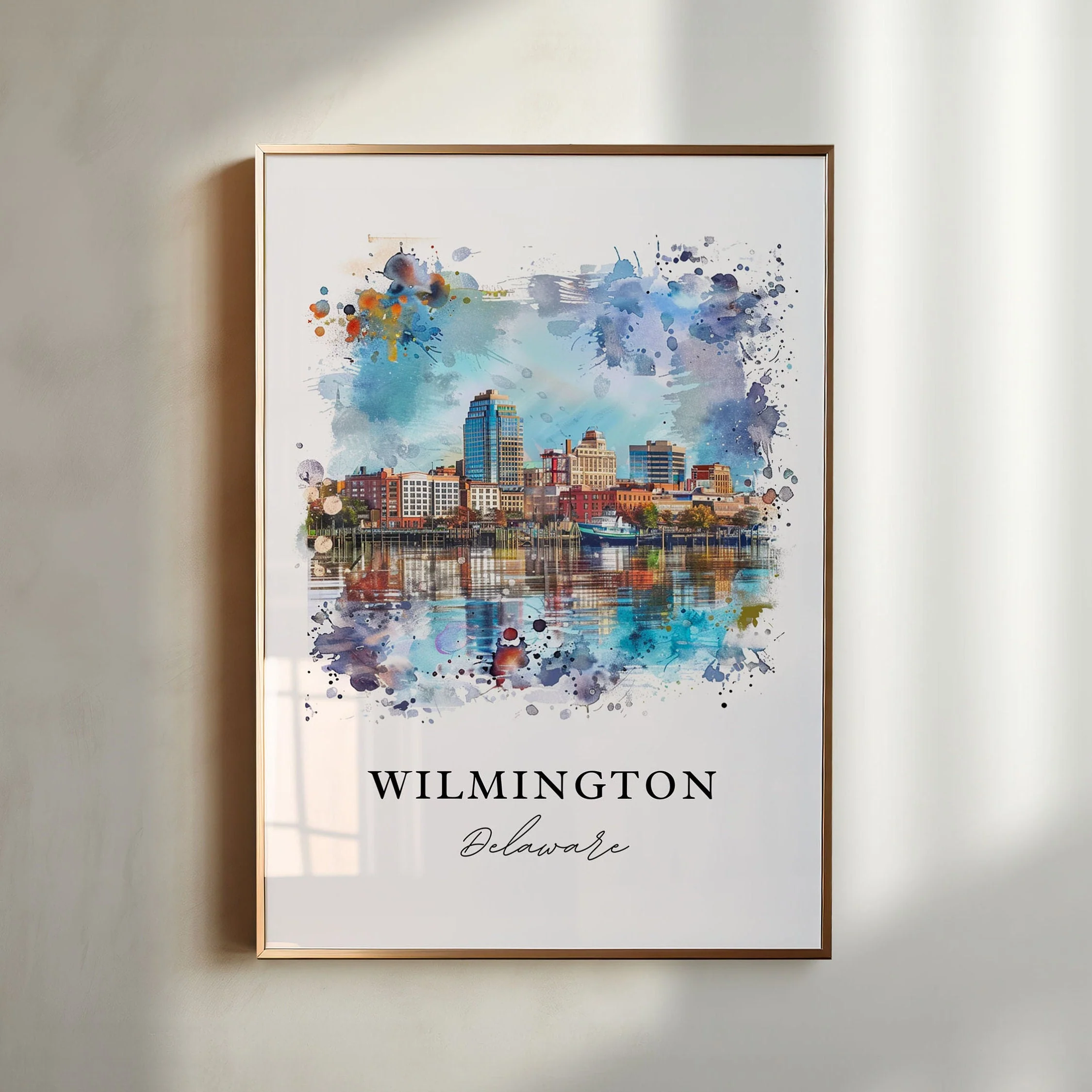 Wilmington, Delaware, Delaware – Watercolor Art Print