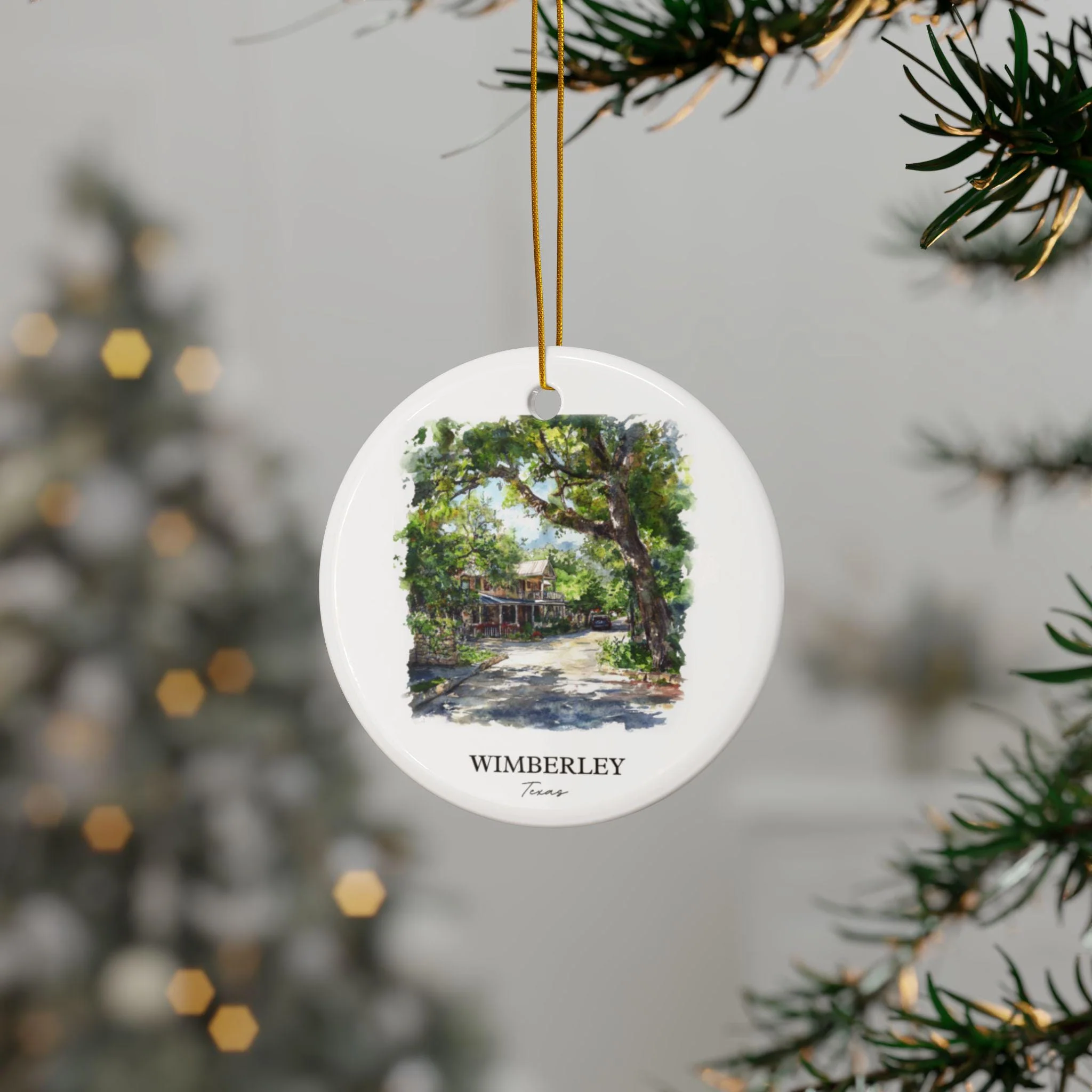 Wimberley Texas Ornament: Unique Wimberley TX Souvenir, Wimberley TX Xmas Decor, and Authentic Texas Gift - Image 2