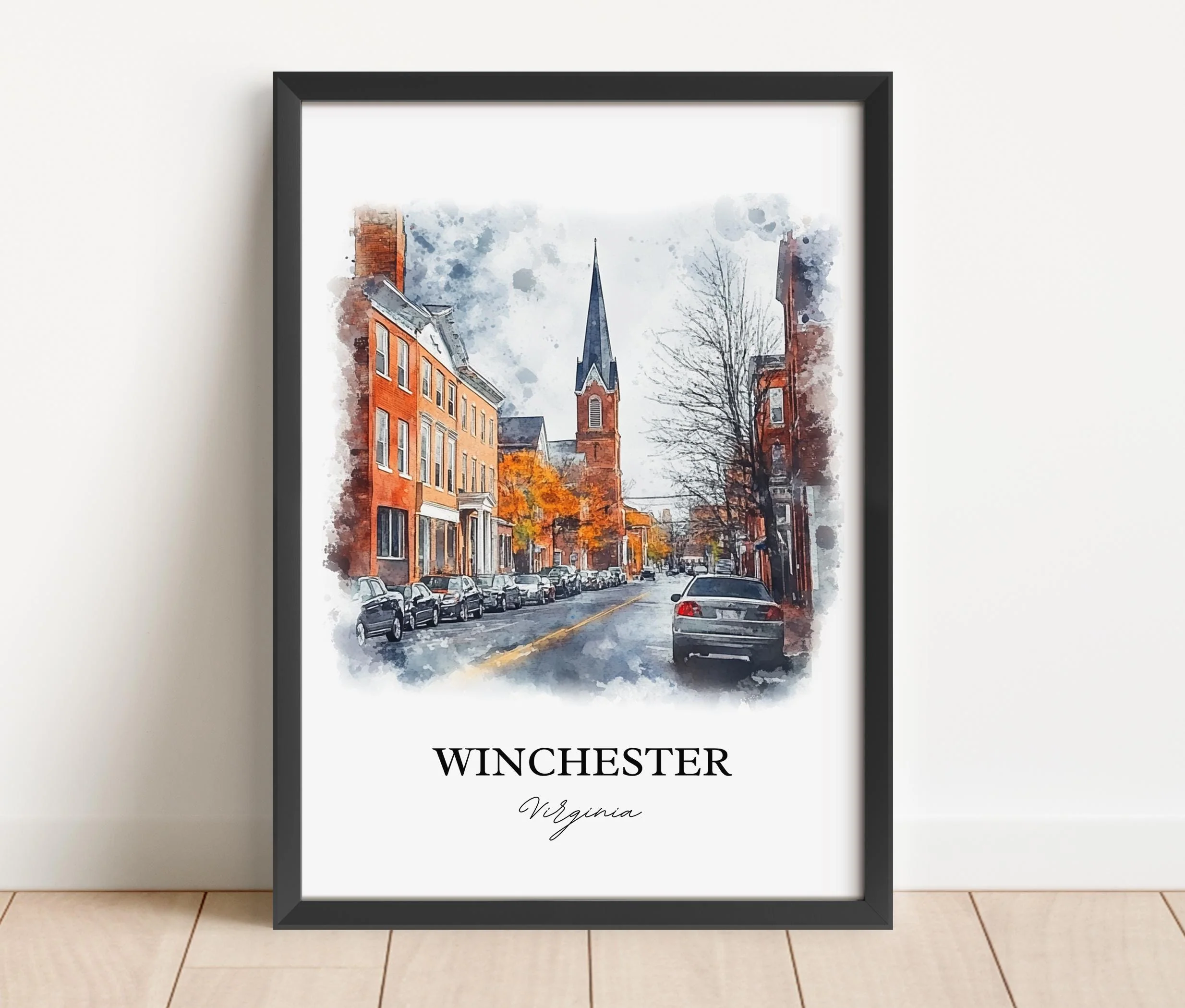 Winchester, USA – Watercolor Art Print of Shenandoah Valley Virginia - Image 5