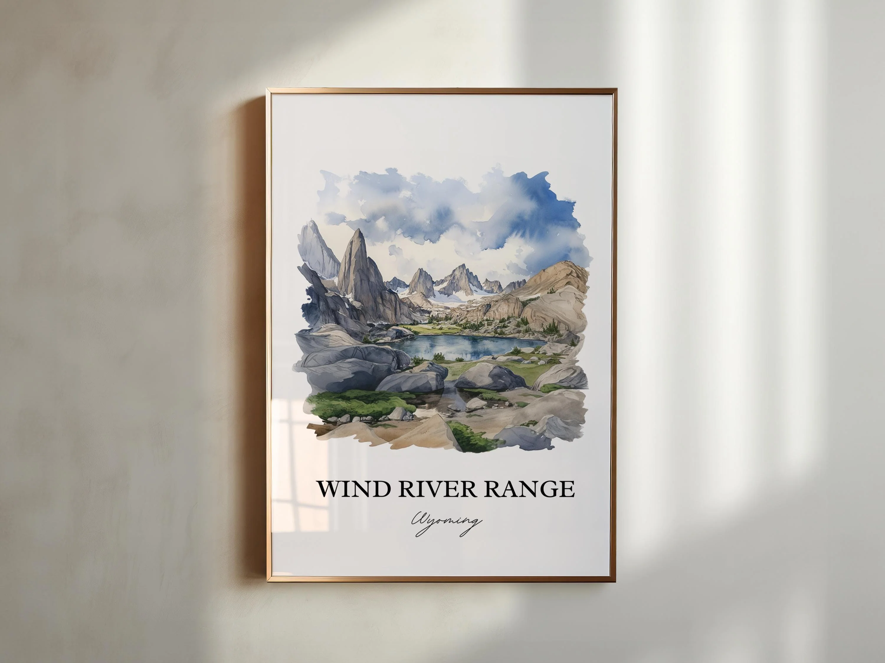 Wind River Range, Wyoming, USA – Watercolor Art Print - Image 5