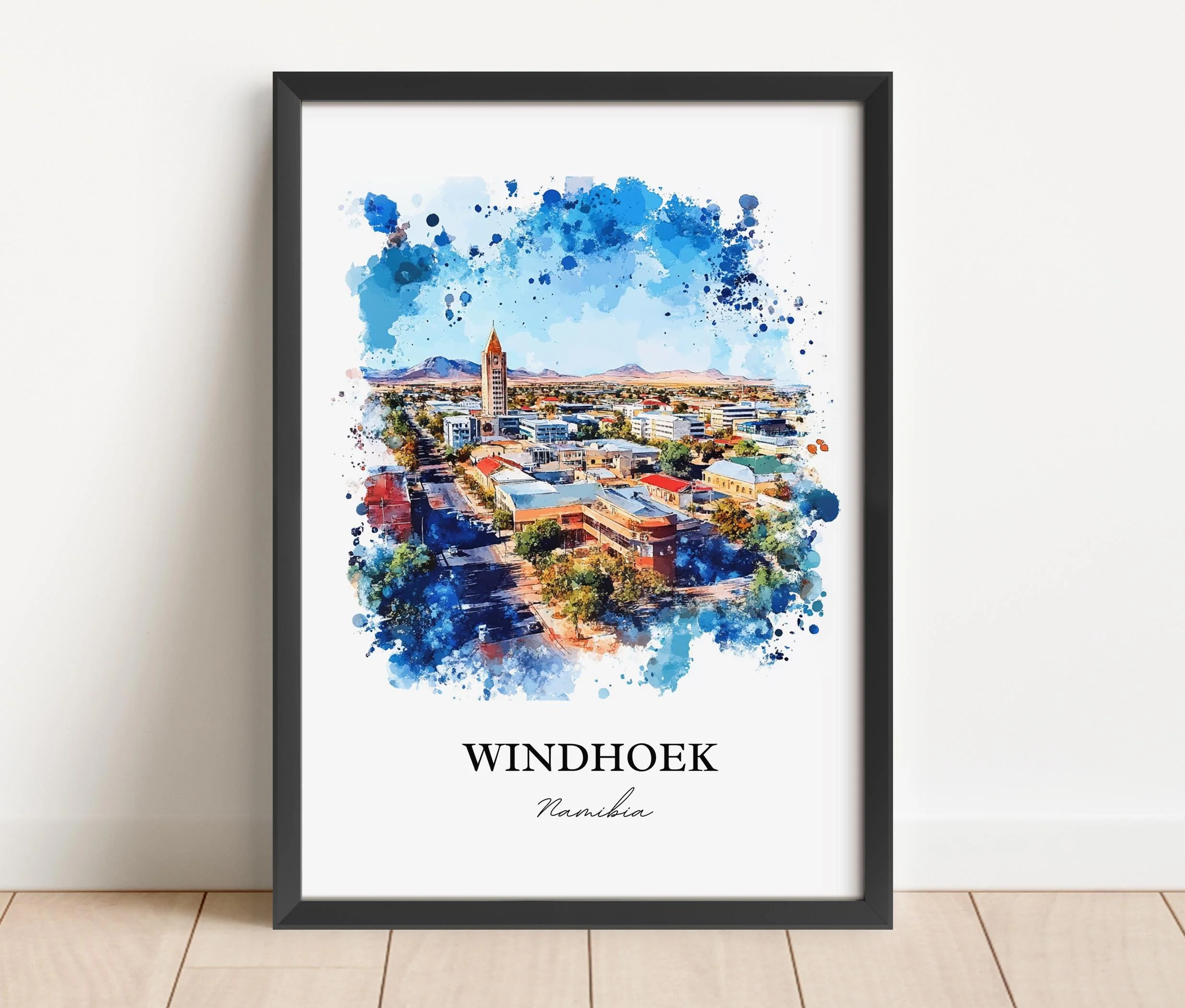 Windhoek, Namibia – Watercolor Art Print - Image 6