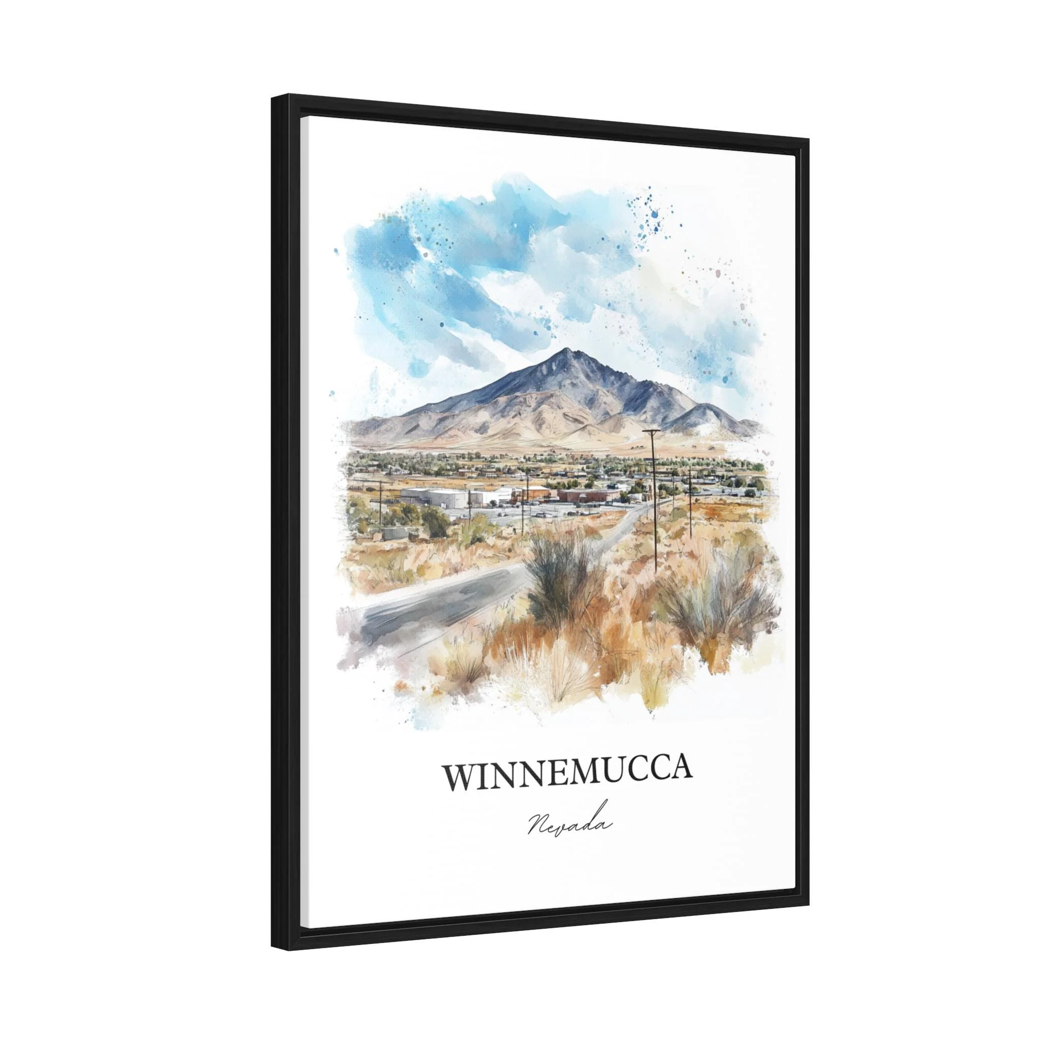 Winnemucca, Nevada, USA – Watercolor Art Print - Image 9
