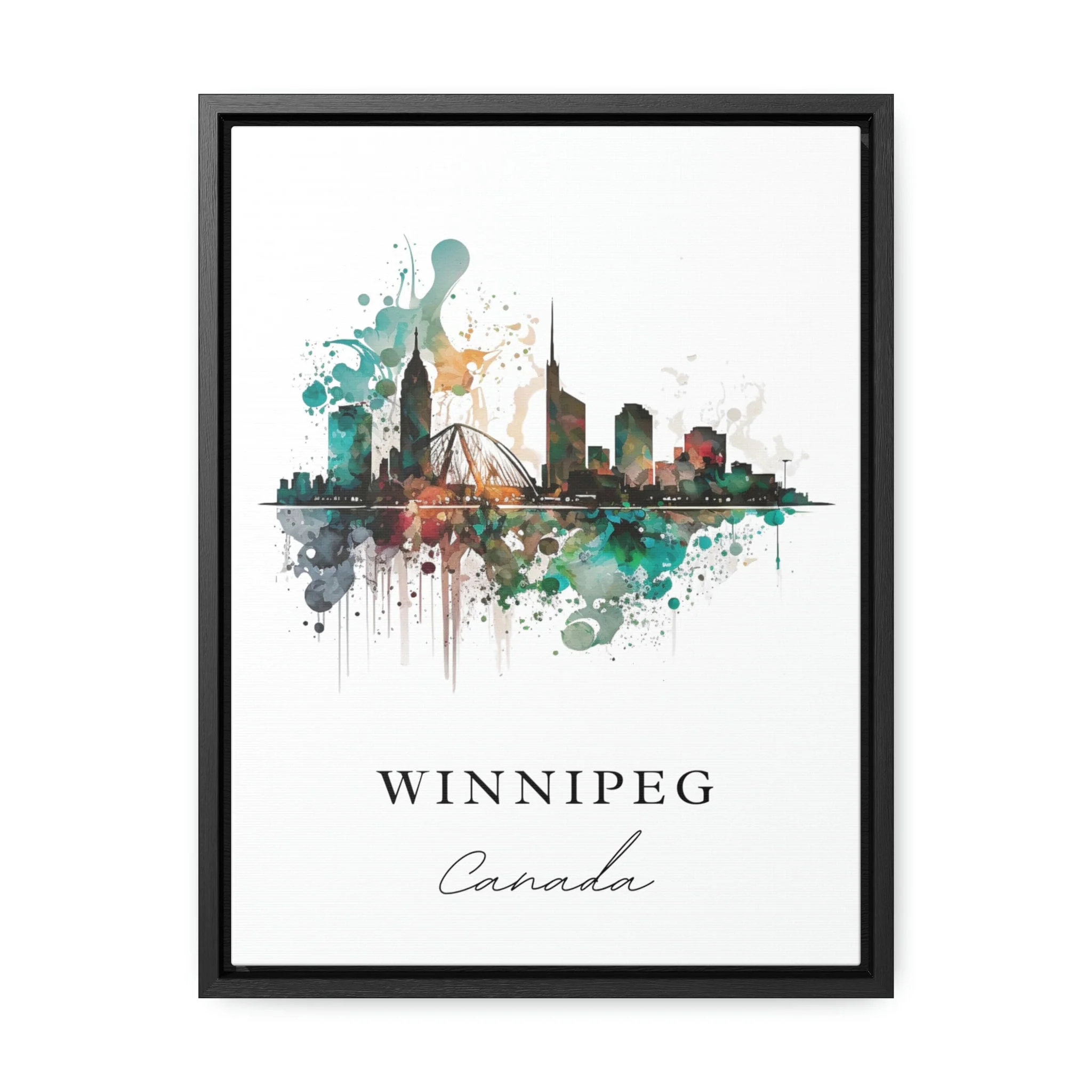 Winnipeg, Canada – Watercolor Art Print - Image 2