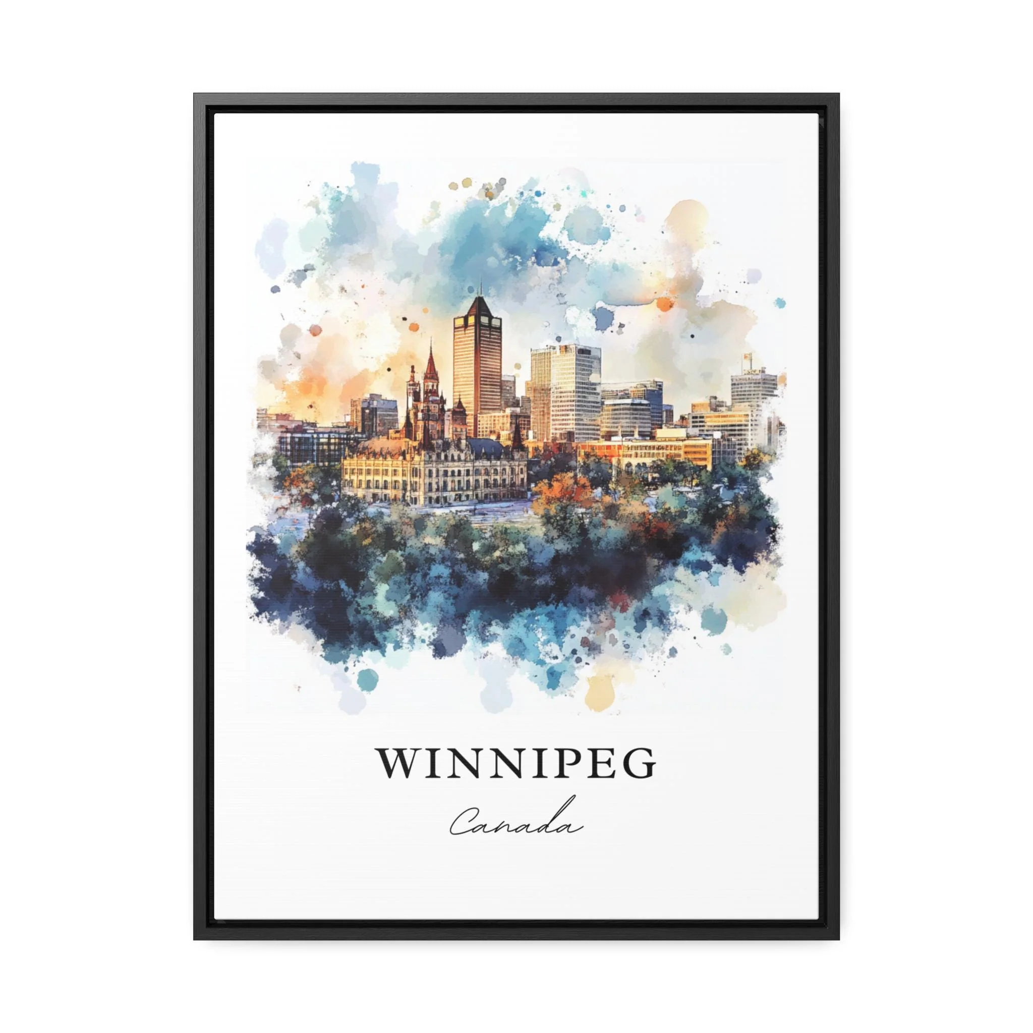 Winnipeg, Canada – Watercolor Art Print - Image 7