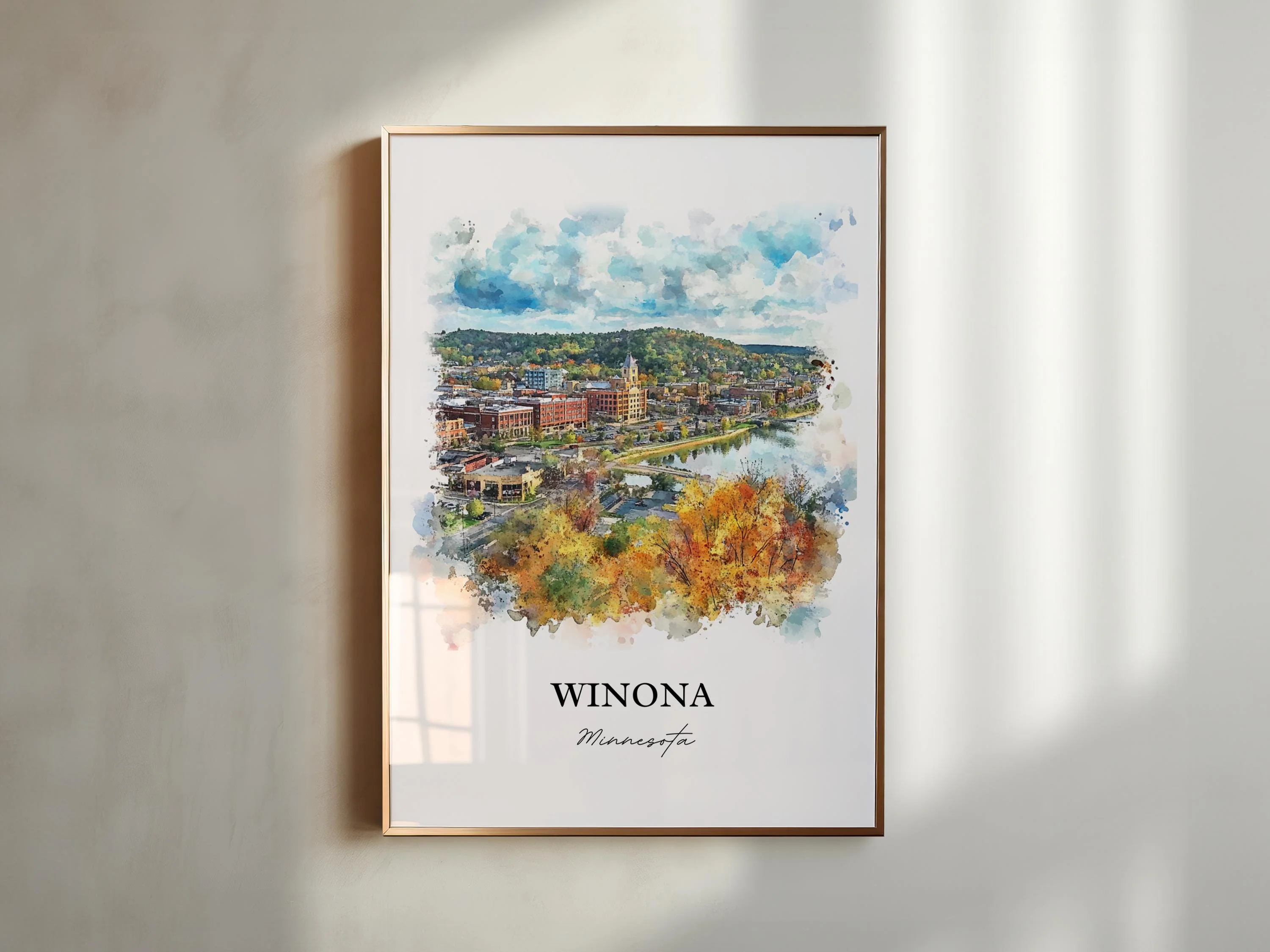 Winona, Minnesota – Watercolor Art Print - Image 6