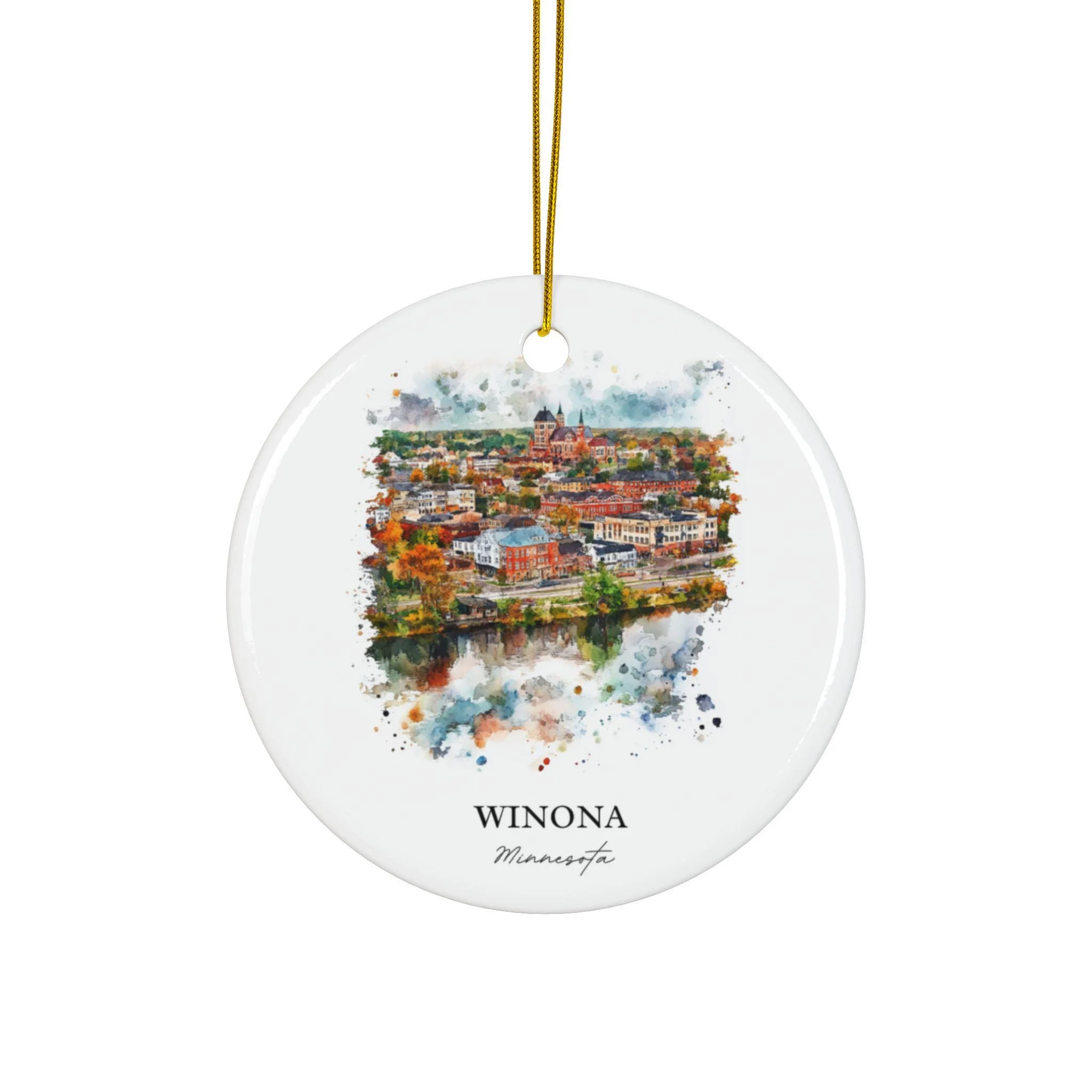 Winona Minnesota Ornament: Unique Winona MN Souvenir, Minnesota Xmas Decor, and Authentic Winona MN Gift