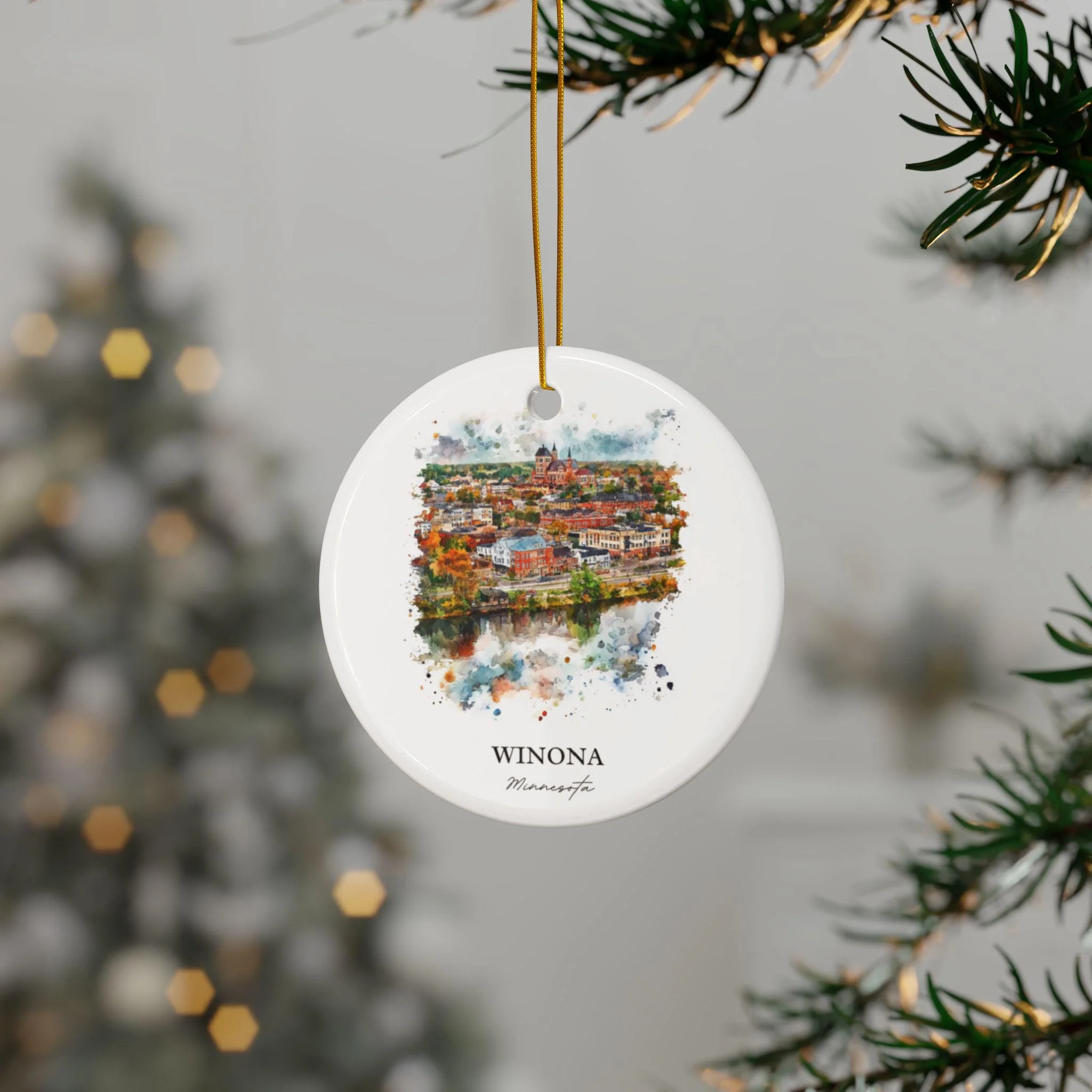 Winona Minnesota Ornament: Unique Winona MN Souvenir, Minnesota Xmas Decor, and Authentic Winona MN Gift - Image 3