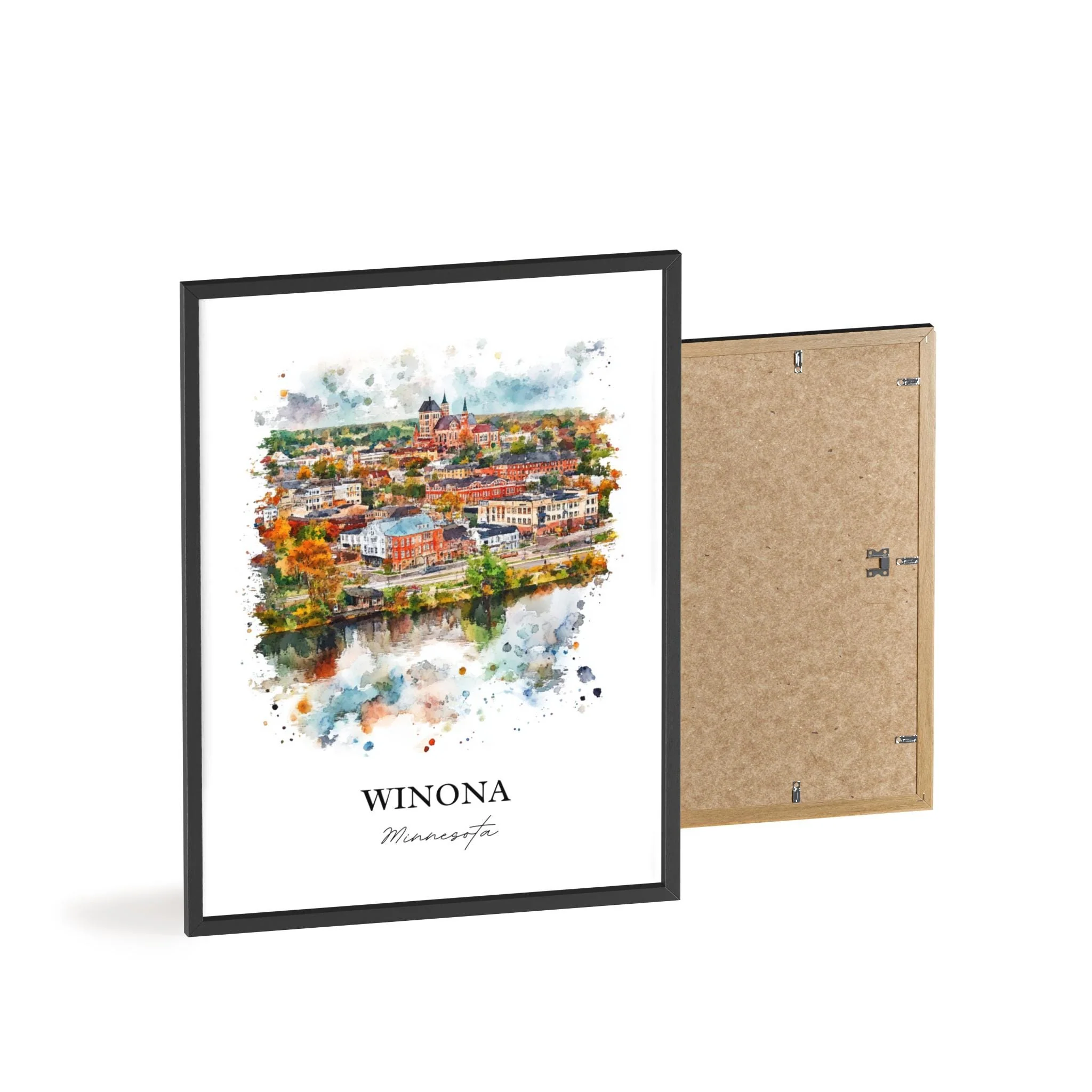 Winona, MN, USA – Watercolor Art Print - Image 8