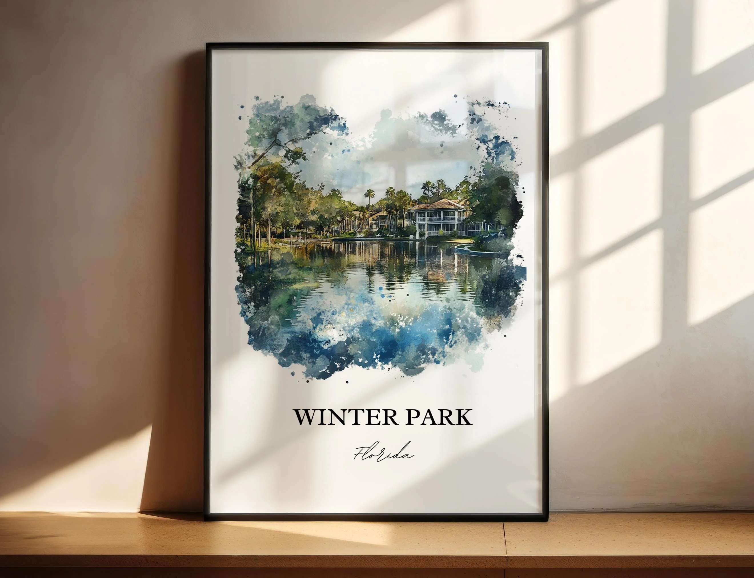 Winter Park, FL, USA – Watercolor Art Print - Image 5