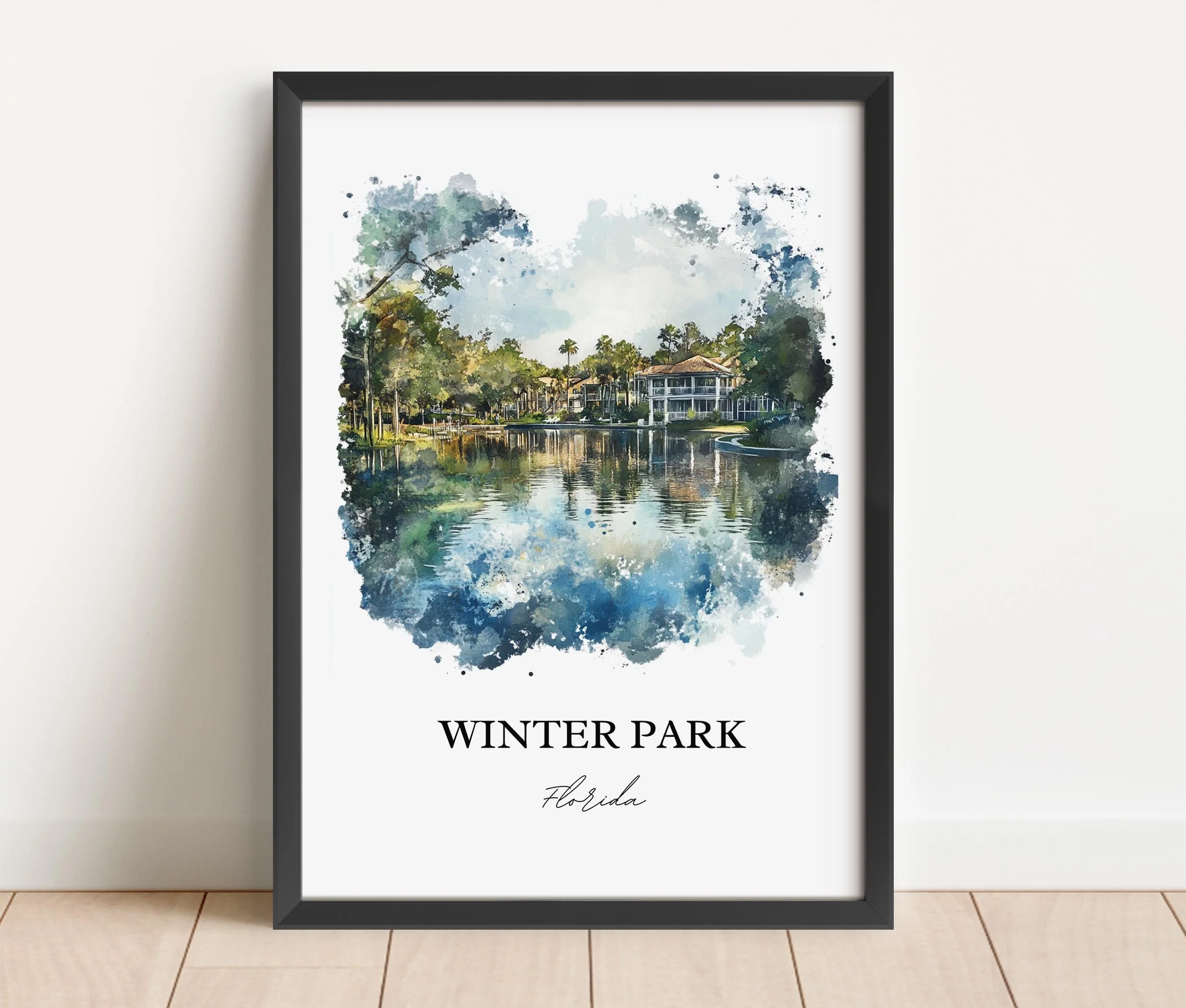 Winter Park, FL, USA – Watercolor Art Print - Image 6