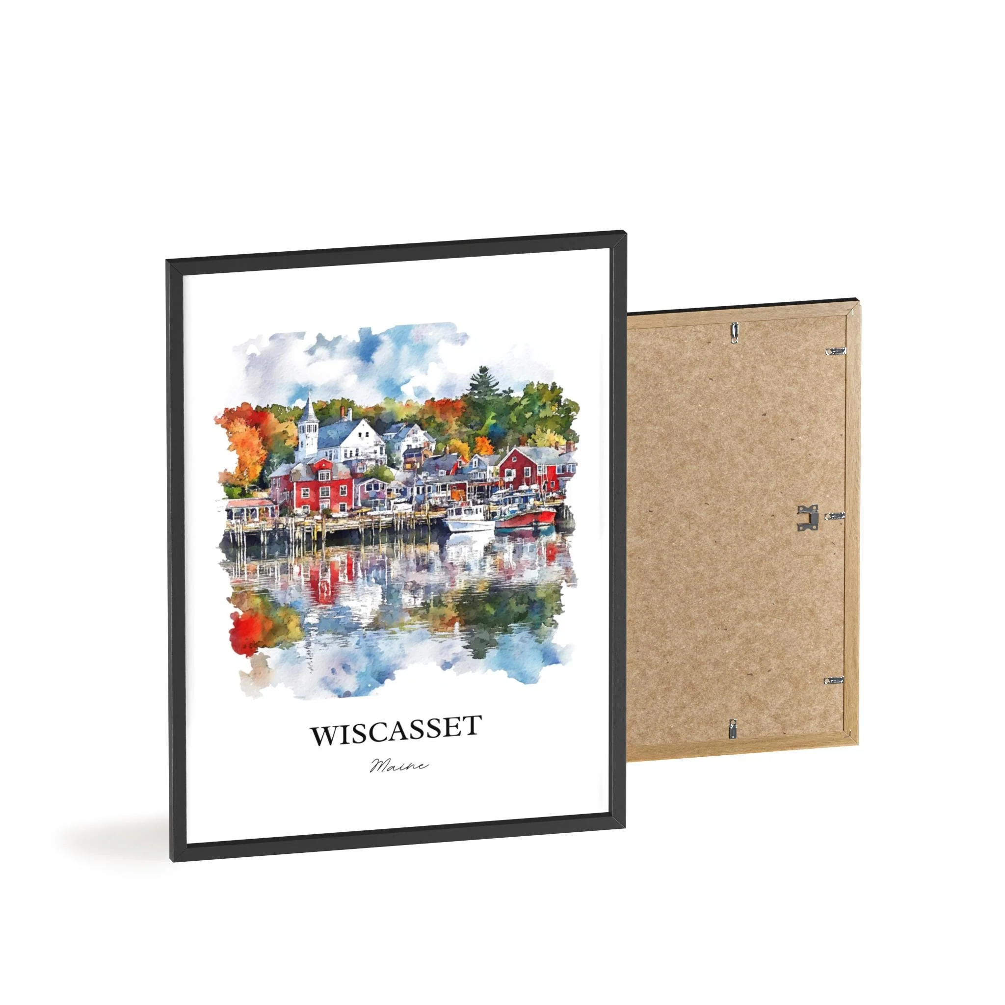 Wiscasset, ME, USA – Watercolor Art Print - Image 9