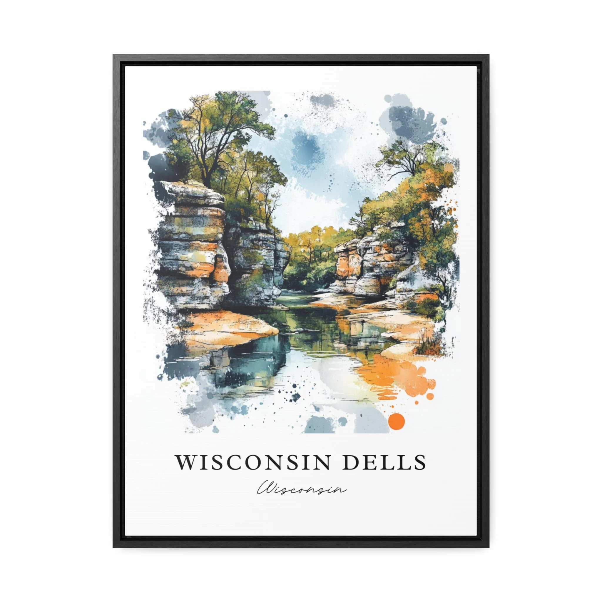Wisconsin Dells, Wisconsin – Watercolor Art Print