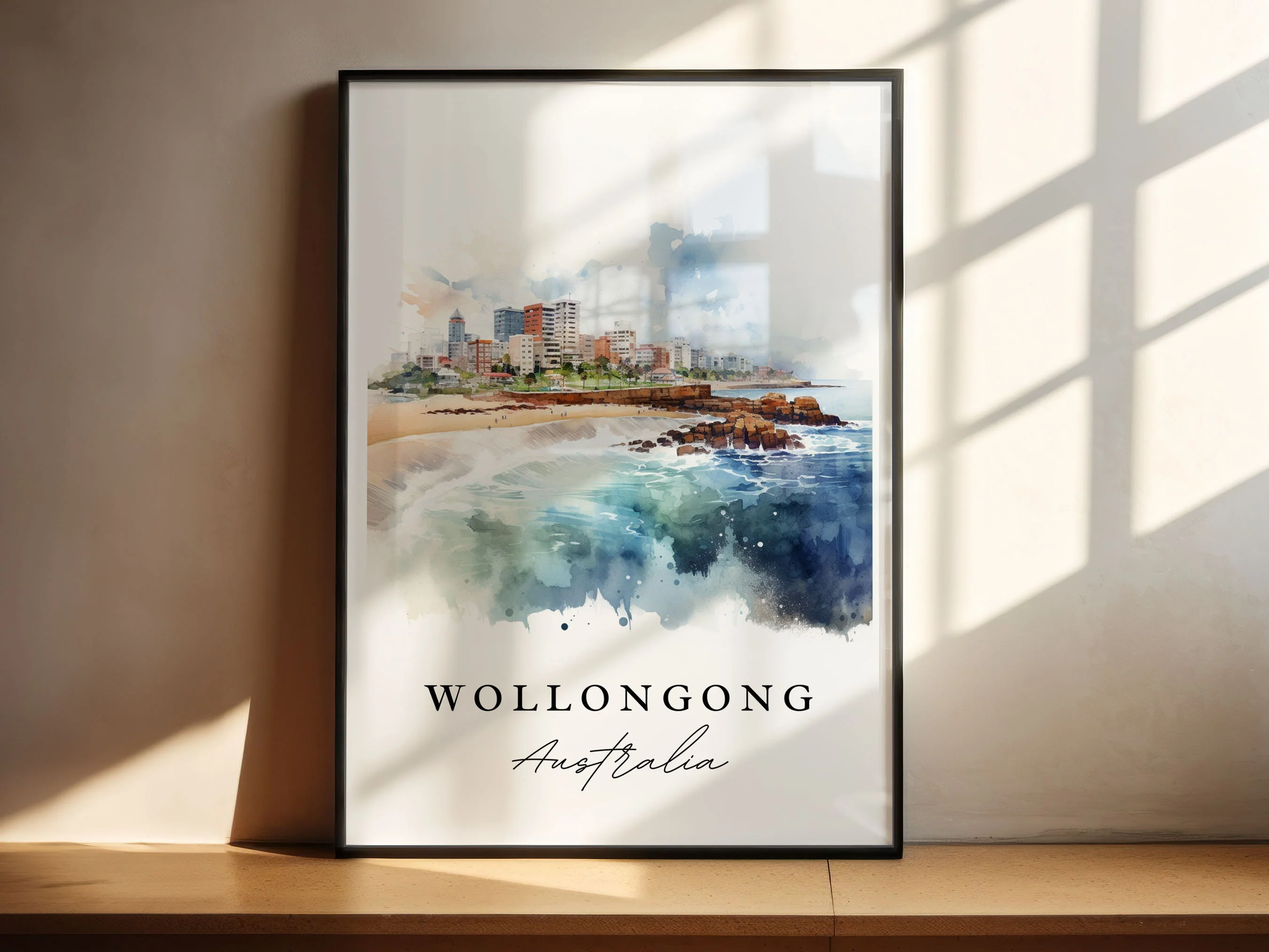 Wollongong, Australia – Watercolor Art Print - Image 3