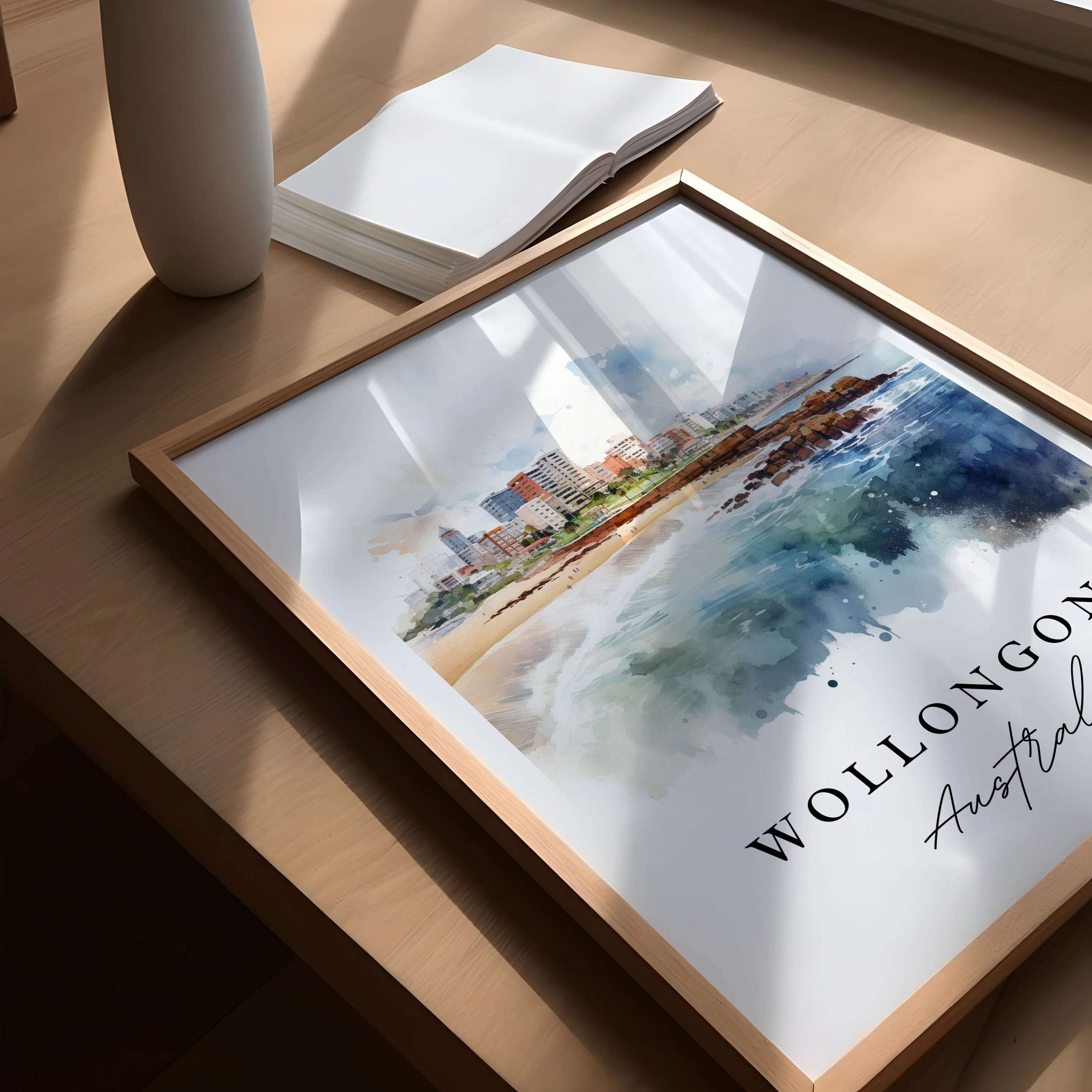 Wollongong, Australia – Watercolor Art Print - Image 4