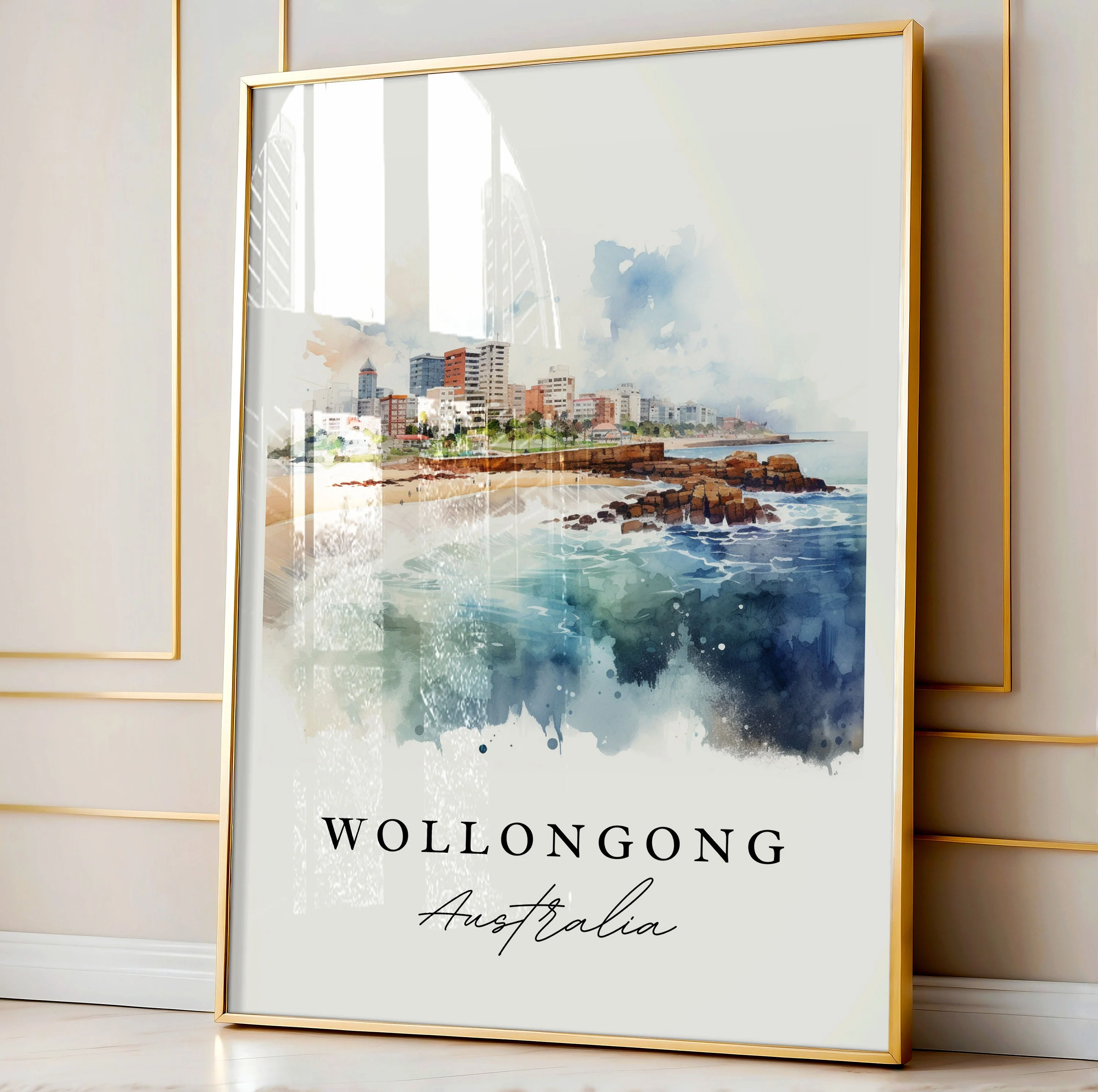 Wollongong, Australia – Watercolor Art Print - Image 5