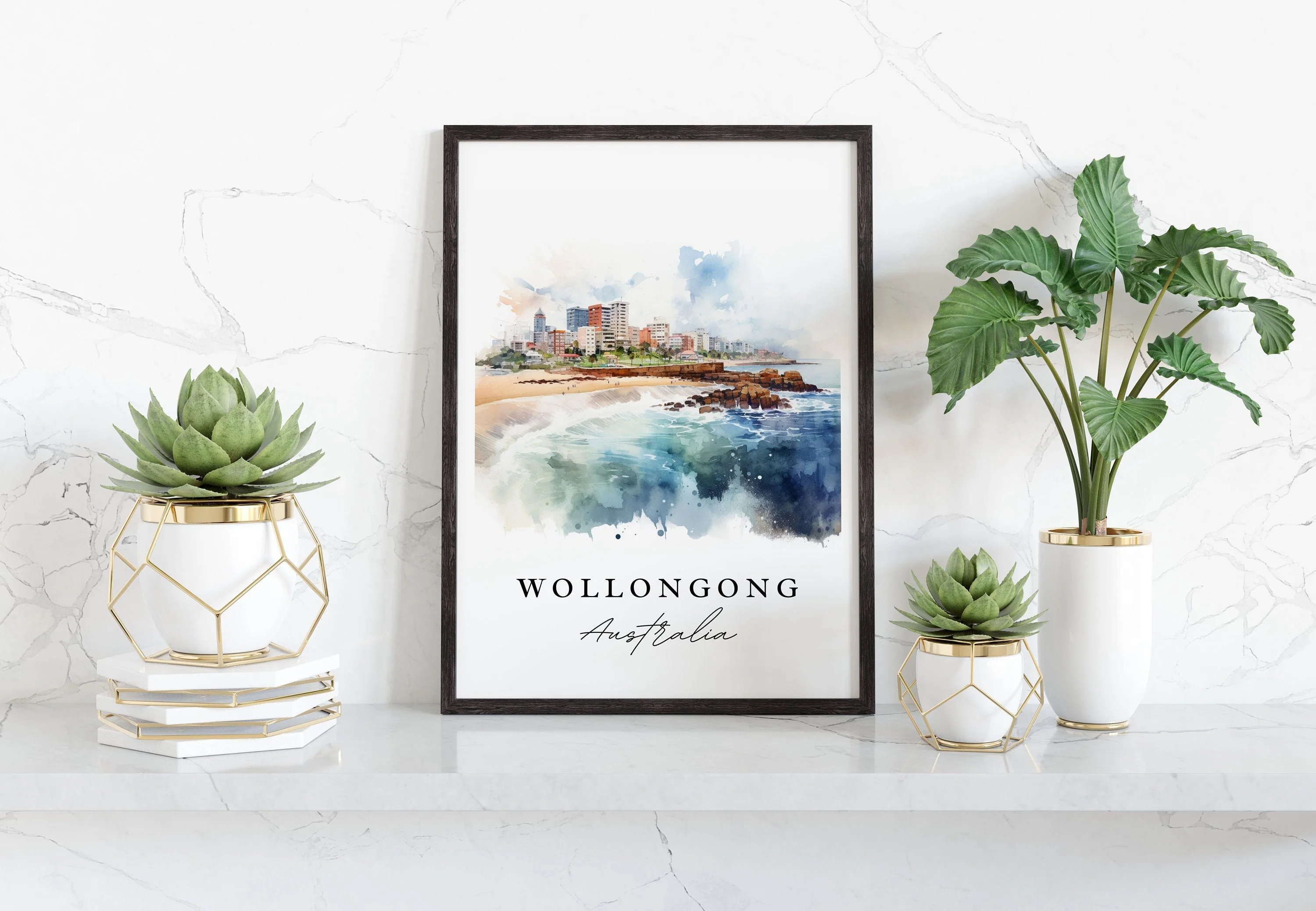 Wollongong, Australia – Watercolor Art Print - Image 6