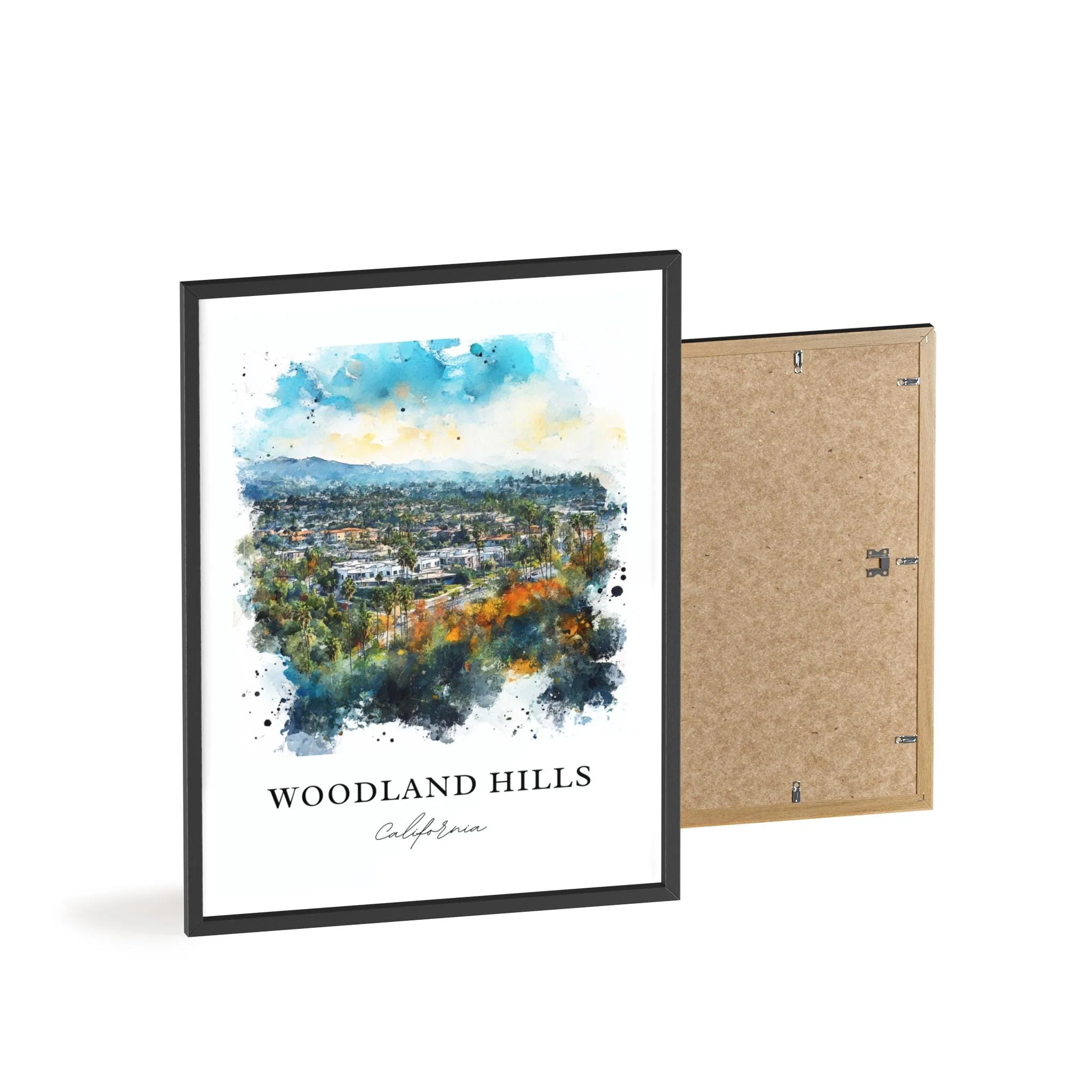 Woodland Hills, USA – Watercolor Art Print - Image 2