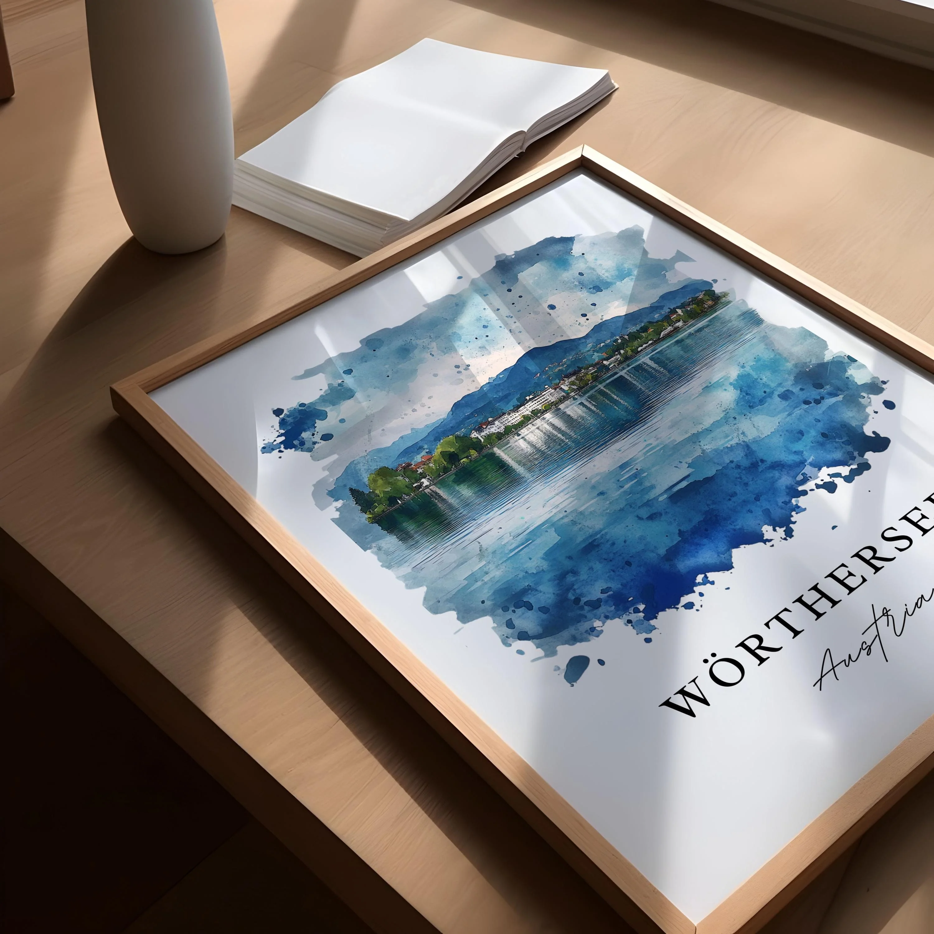 Wörthersee, Austria – Watercolor Art Print - Image 3