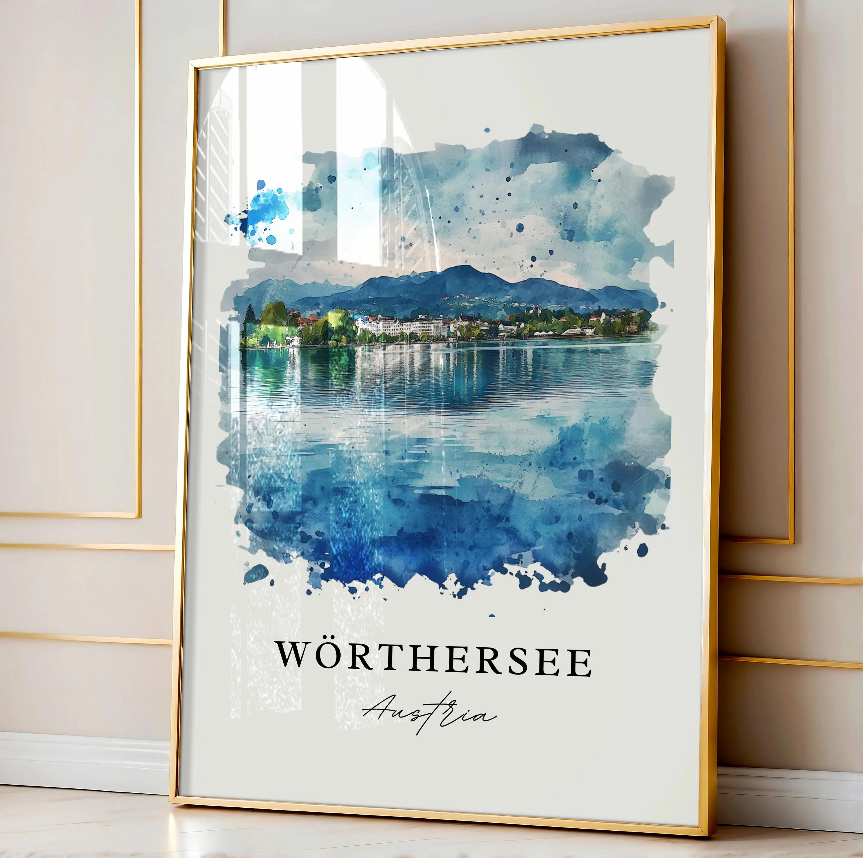 Wörthersee, Austria – Watercolor Art Print - Image 4